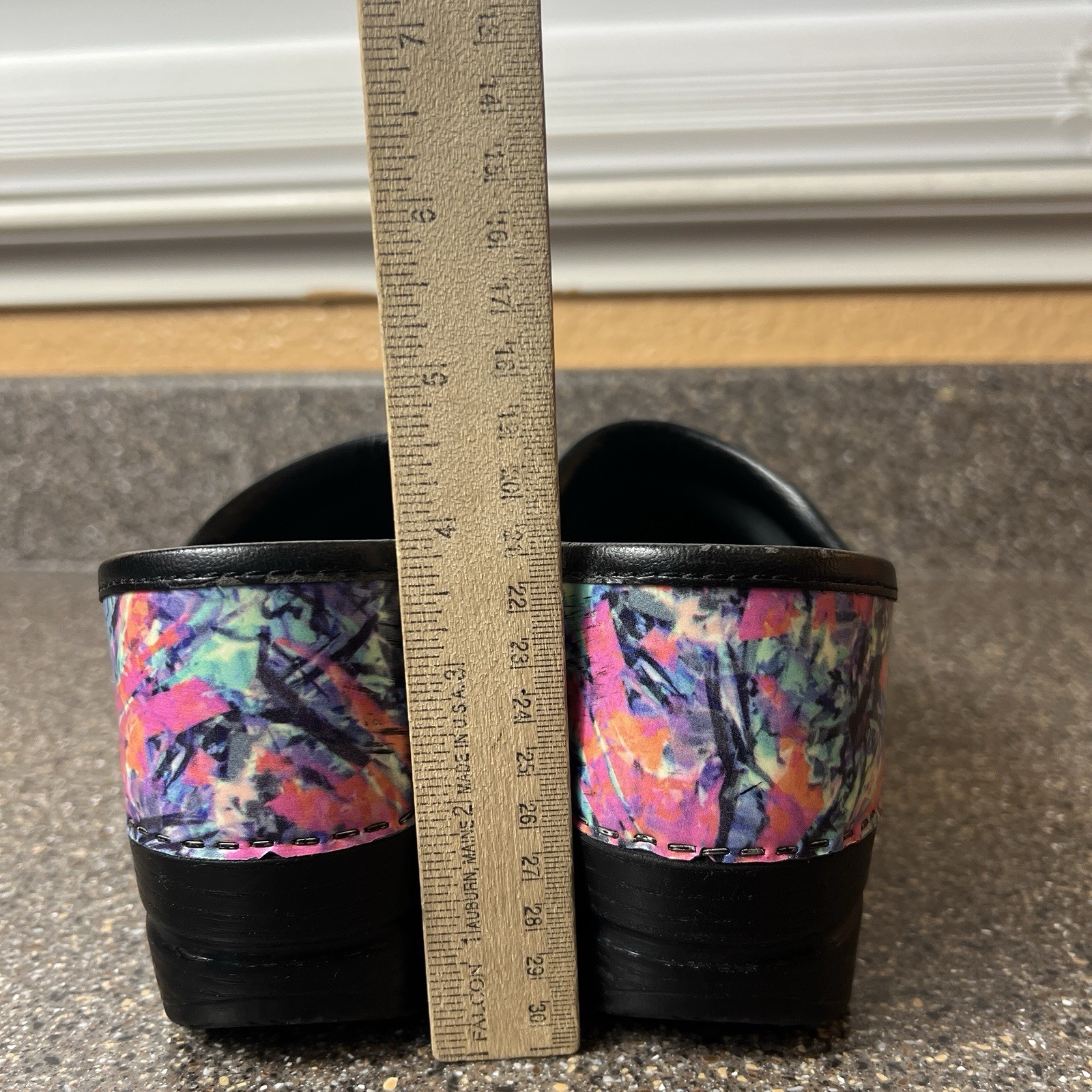 Dansko Leather Clogs Glossy Multicolor Women’s EU 37 US 6-6.5 Slip On Work Shoes