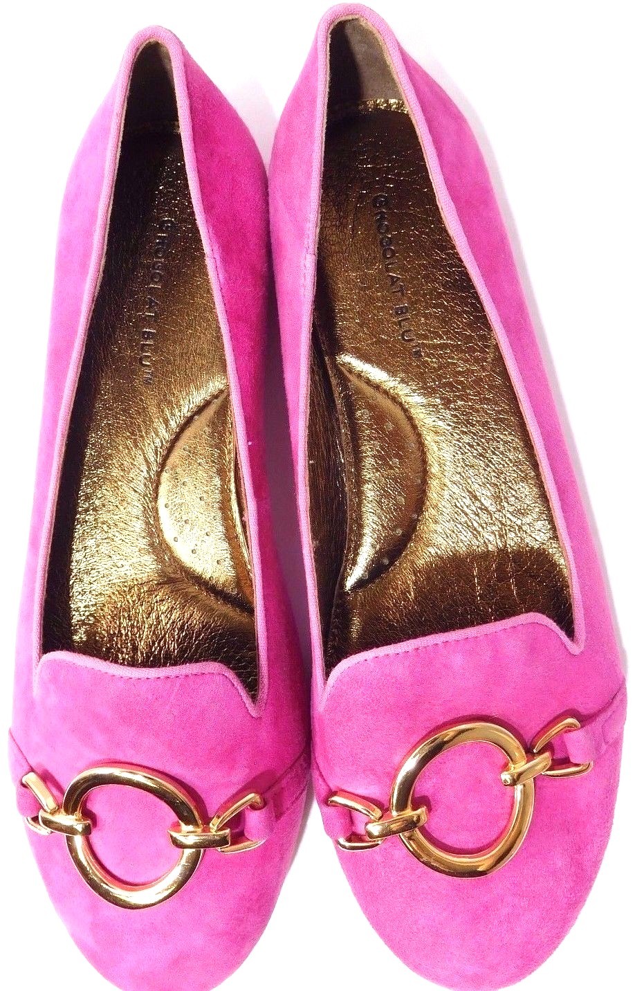 Chocolat Blu Aries Flat Slip On Hot Pink Suede leather Size Varies NEW Limited!!