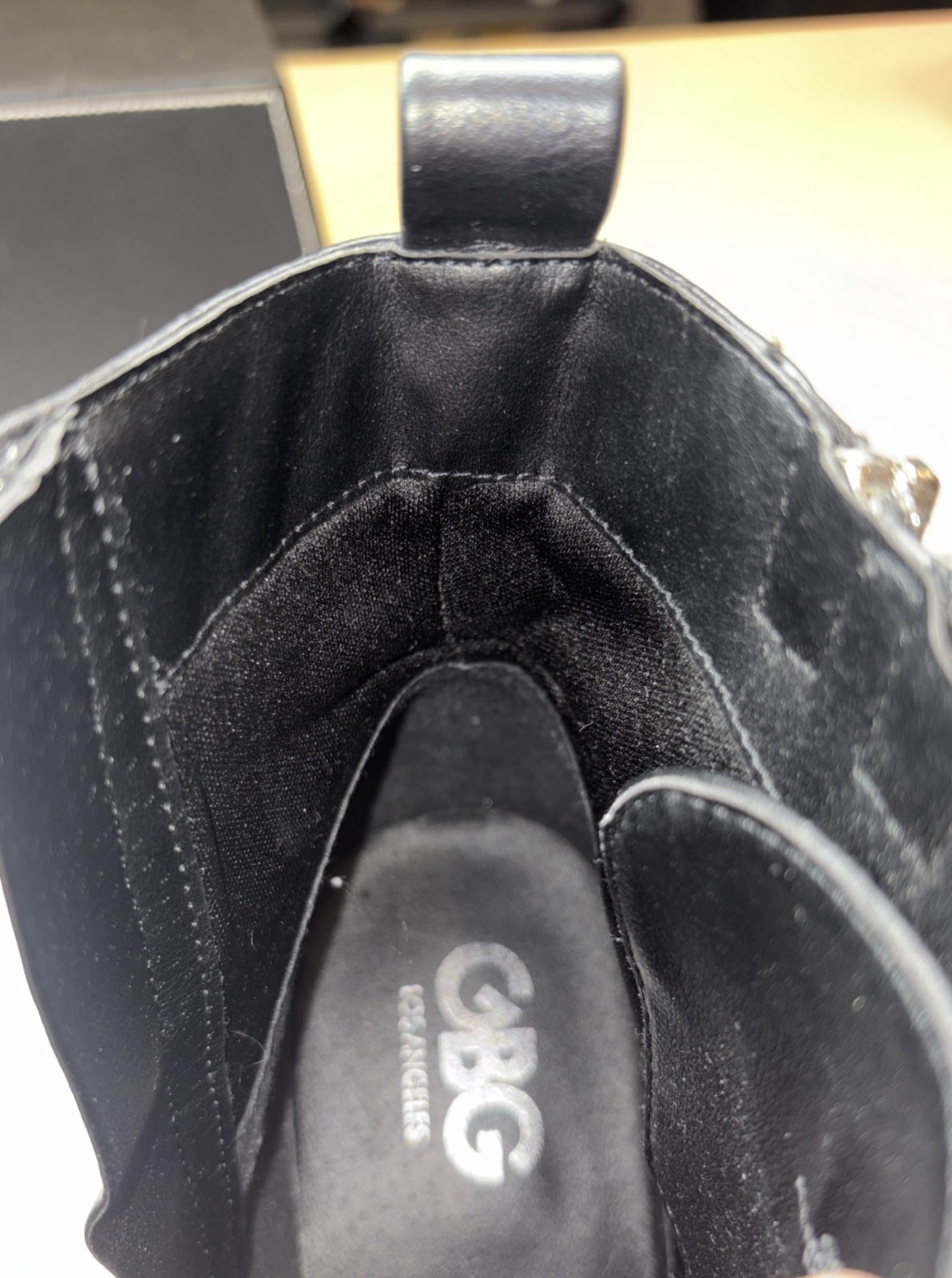 GBG Black Los Ange Platform Combat Boots Chunky Block Heel Womens 10M (B3-C)