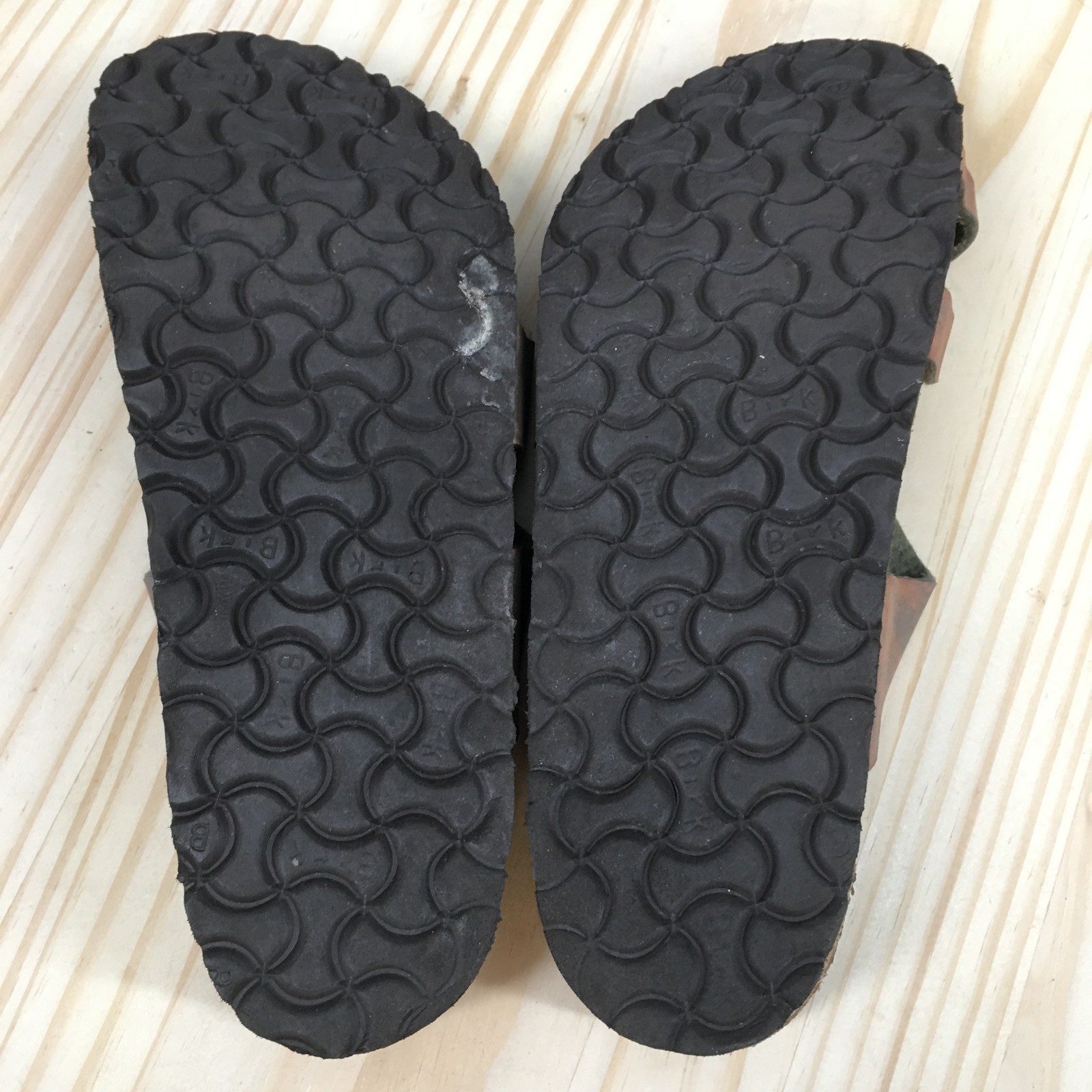 Birkenstock Mayari Sandals Womens 39 Narrow Slide Slip On Leather Brown Gray