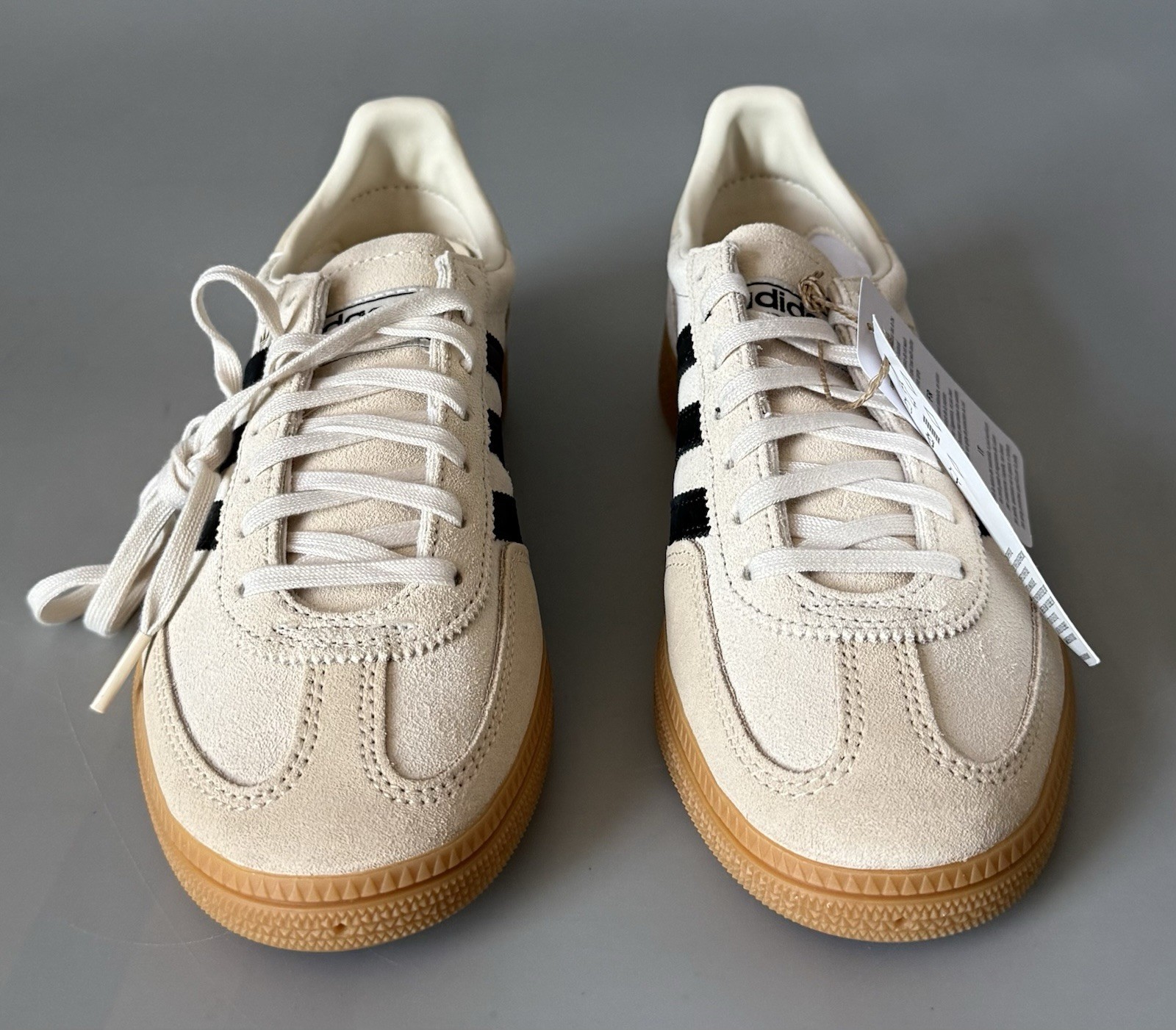 Adidas Handball Spezial J Sneakers Beige/White/Black/Gum — New w/ Box — Women 5