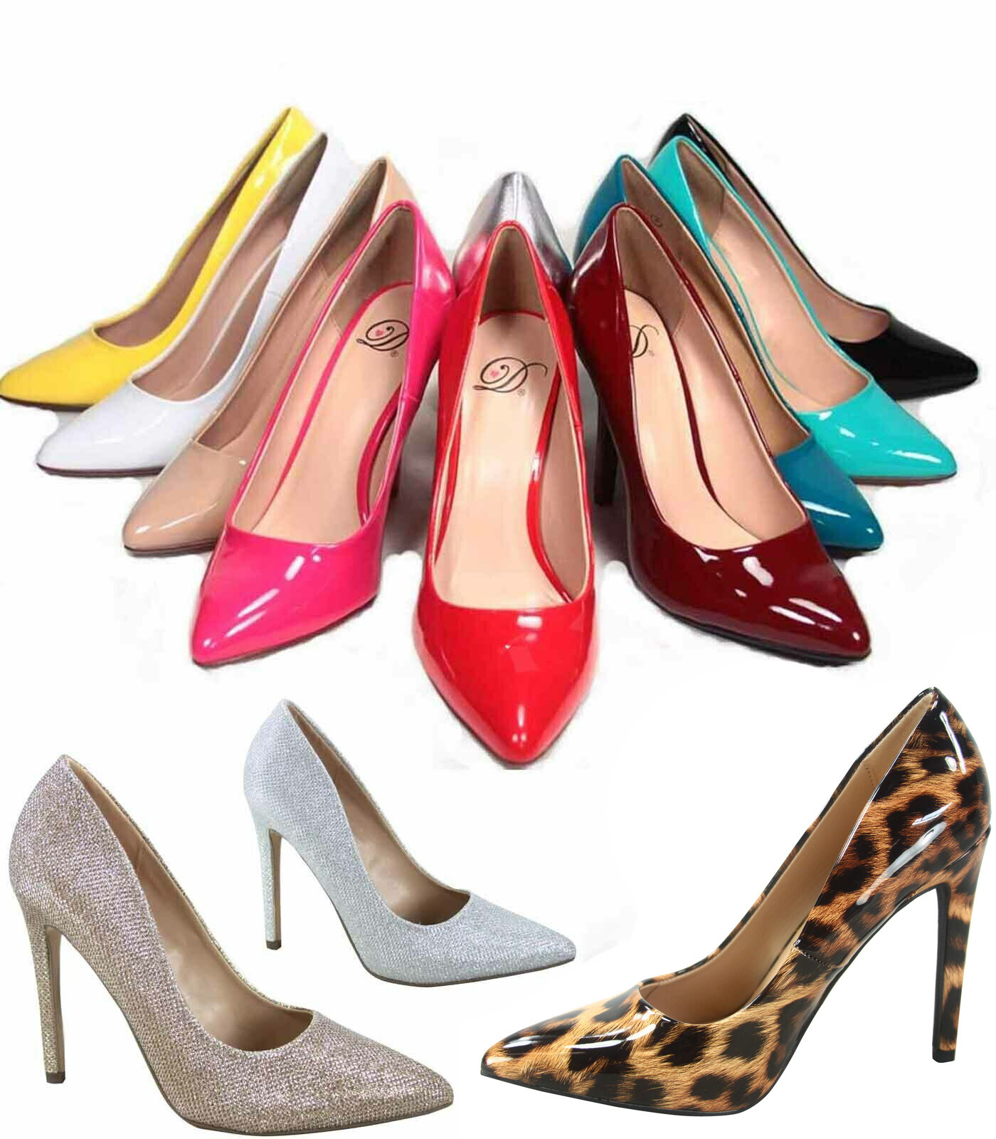Women’s Sexy Slip On Patent Pointy Toe Stiletto Pumps Shoes Size 5.5 – 11 NEW