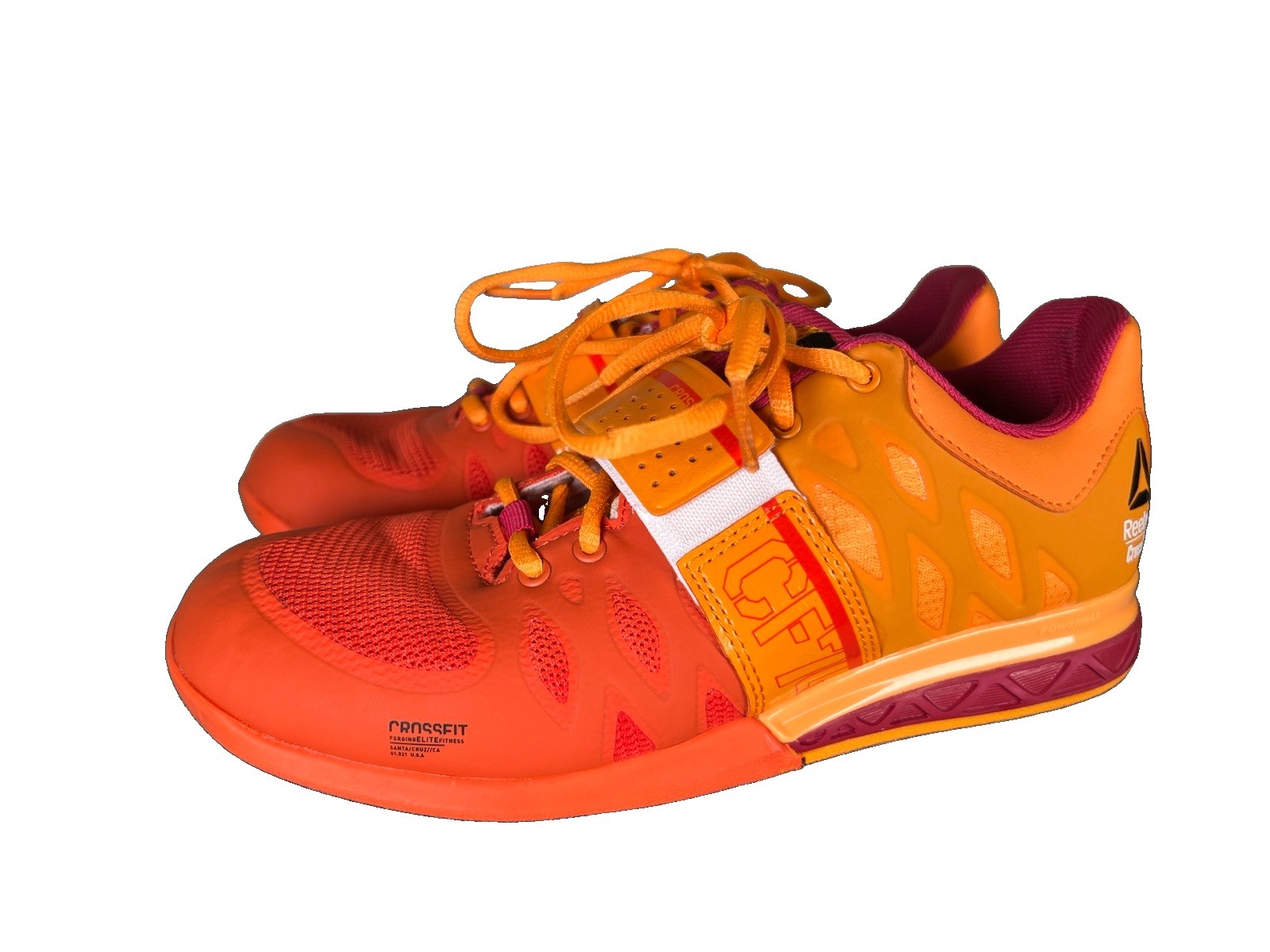 Reebok CrossFit Lifter 2.0 Women’s 7 1/2 Training Lifting Shoes Orange & Magenta