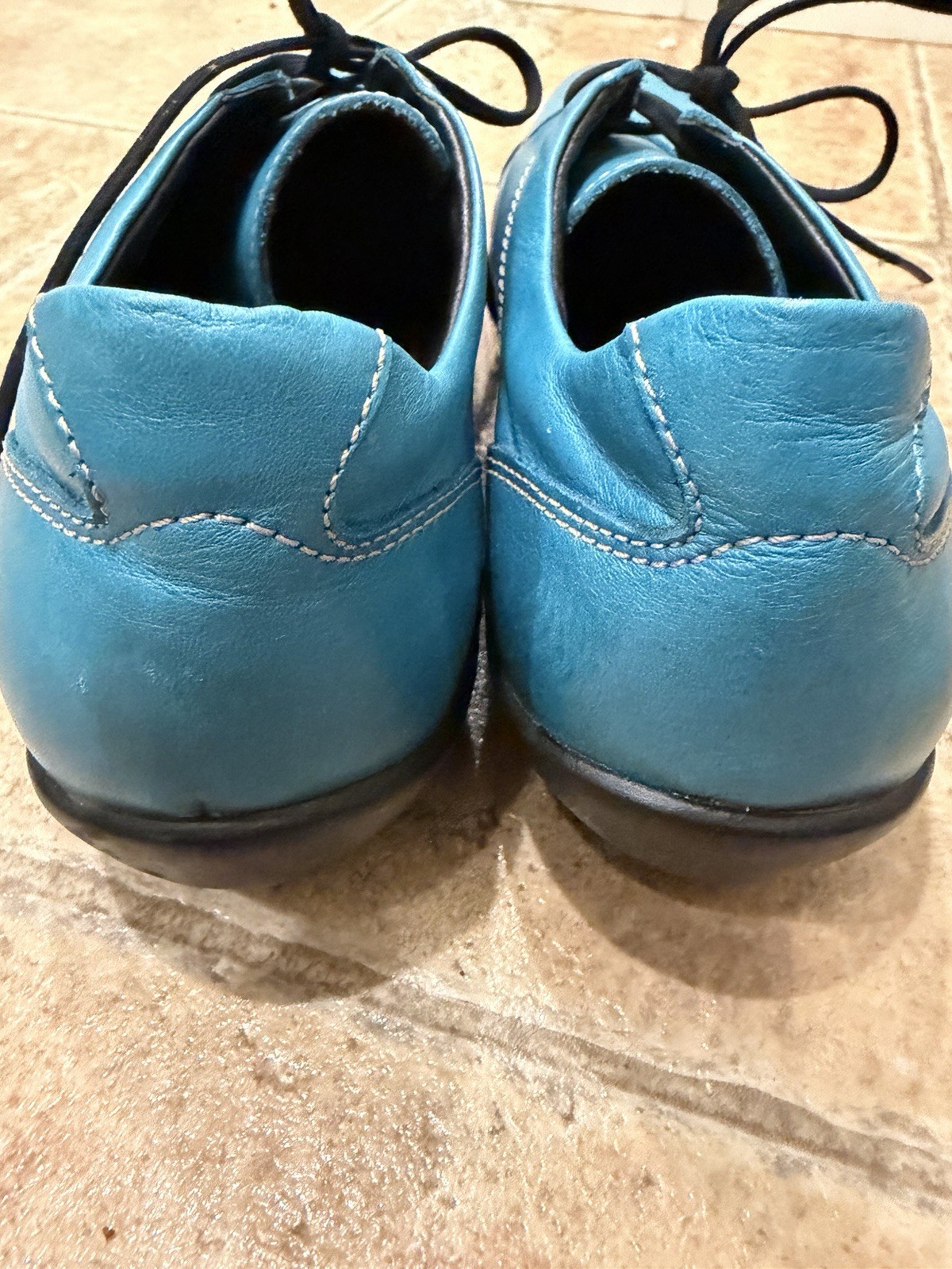 Wolky Rosa Leather Lace Comfort Oxfords Peacock Teal blue Women’s 42/size 11 EUC