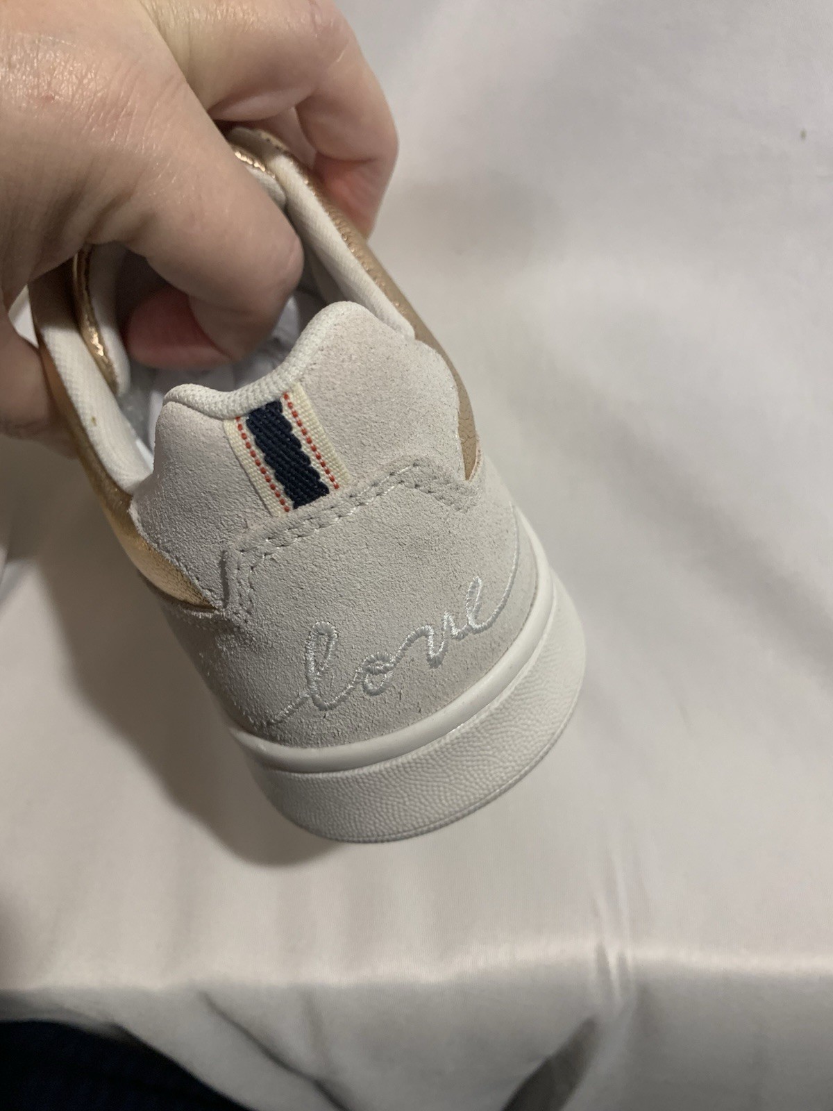 7ED by Ellen DeGeneres Chapunto Rose Gold Sneaker, Size 7 .5 M