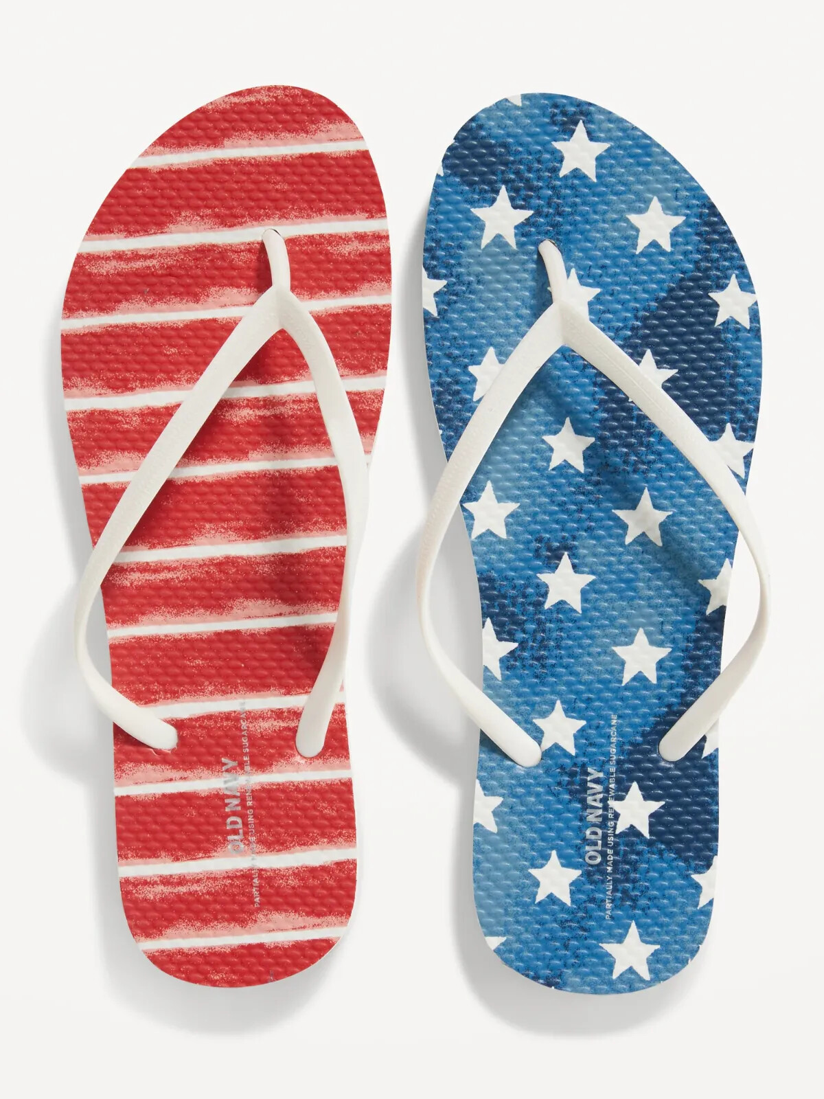 NWT Old Navy Patriotic Stars & Stripes USA Flag Flip Flops Sandals Women 6789 10