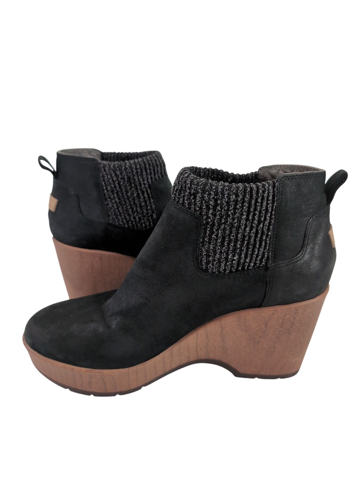 Dr Scholls Preston Platform Wedge Bootie Women 6.5 Black Y2K Grunge Indie Sleaze