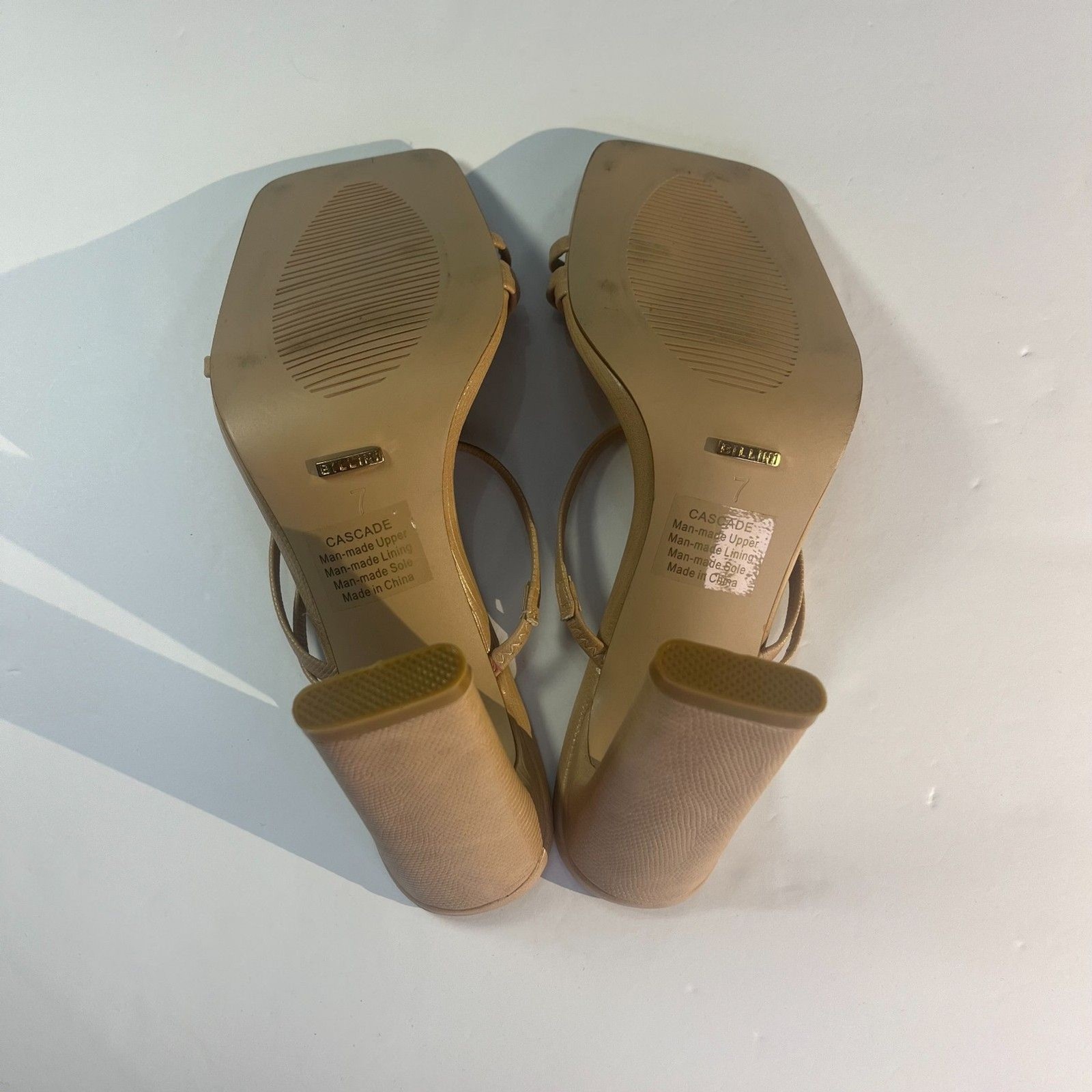 Bellini Tan Heels Women’s Size 7 Classic Dress Pumps Neutral Shoes Y2K