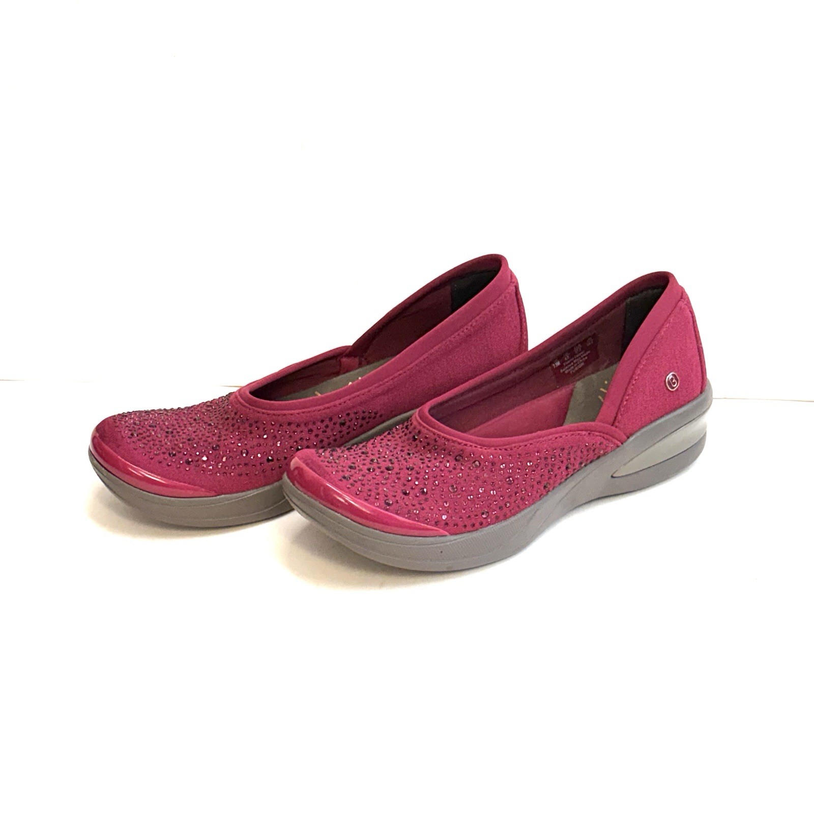 Bzees Fusion Washable Slip On Stretchy Shoes Cranberry Red Women’s 7.5M