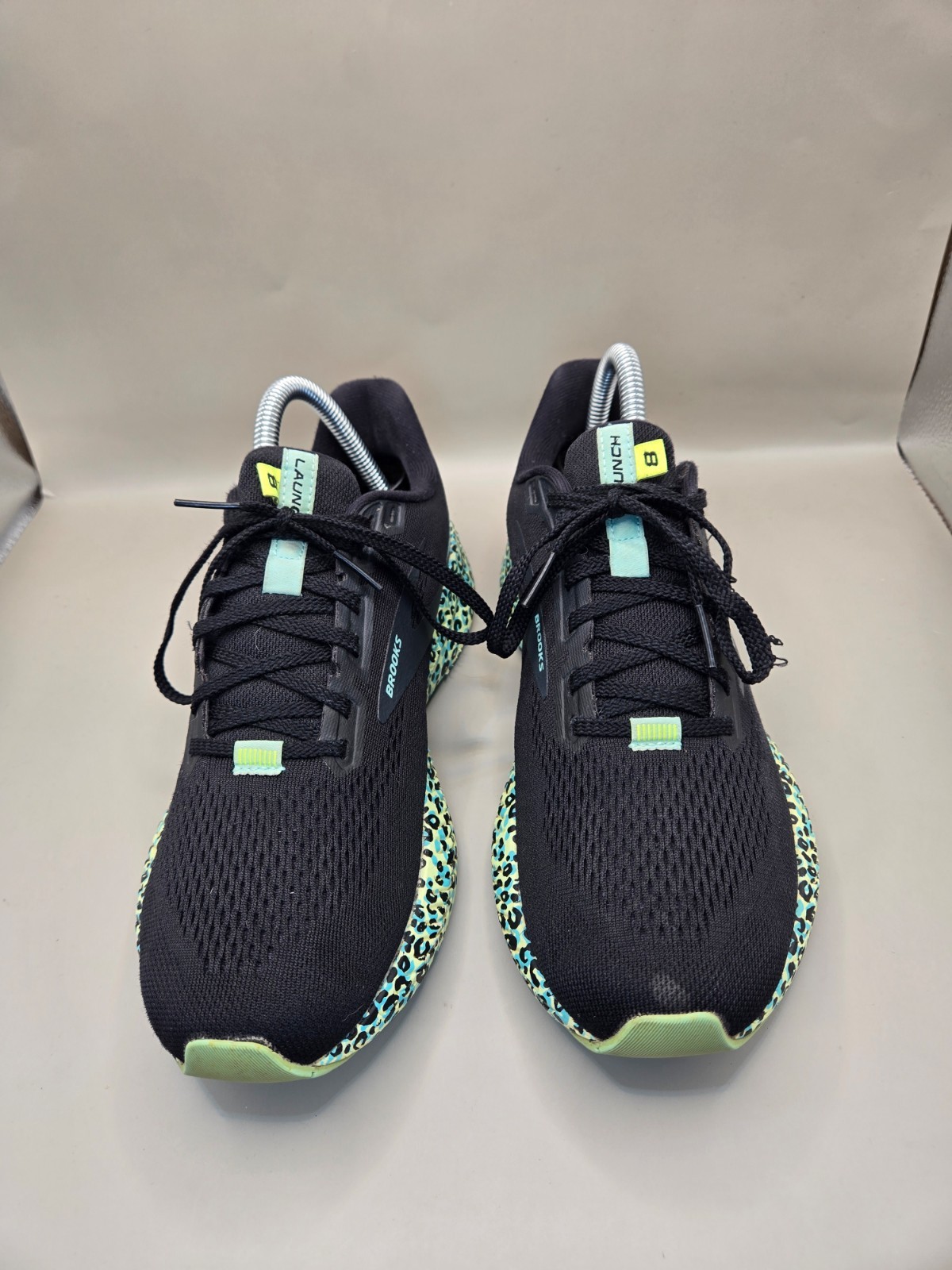 Brooks Launch 8 Shoes Women’s 8 Black Leopard Cheetah Running Athletic Sneakers