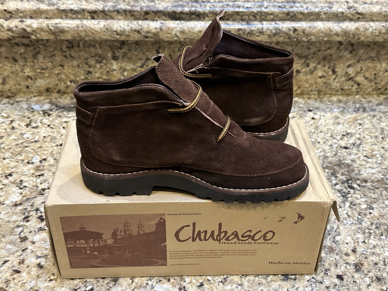 CHUBASCO Mexico Tobacco Color Suede Leather Boot Mens 6 Womens 8 NEW