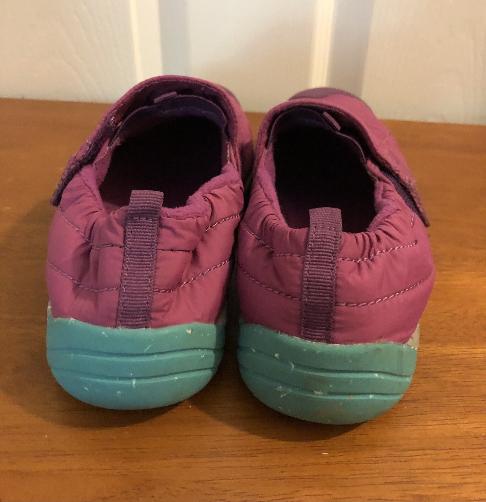 MERRELL Women 5 Bare Steps Hut Moc Shoes Magenta Pink Textile Quilted Loafer