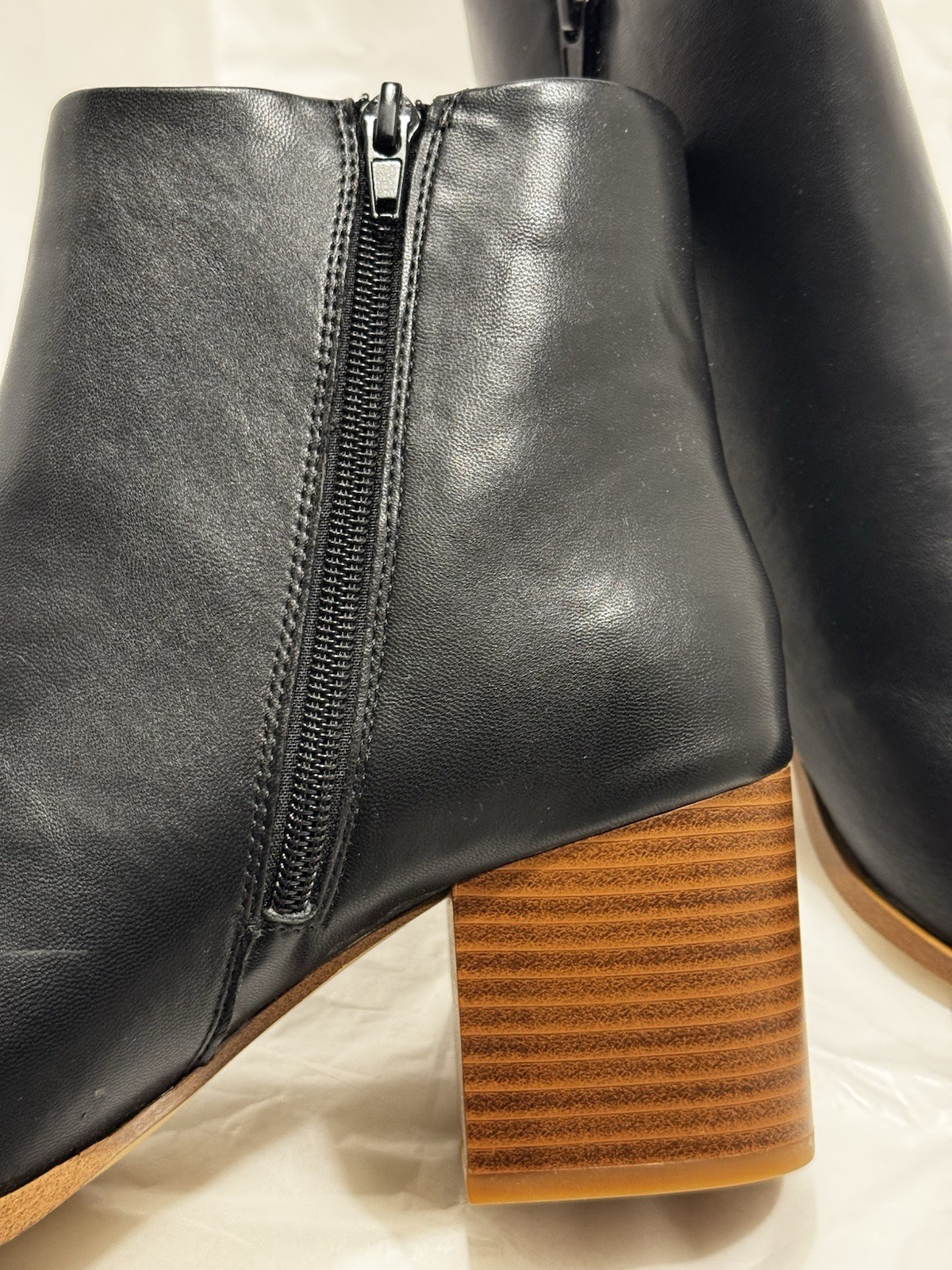 J.CREW $188 Women’s BLACK Faux-Leather Heeled Going Out Zipper Ankle Boots 10 M