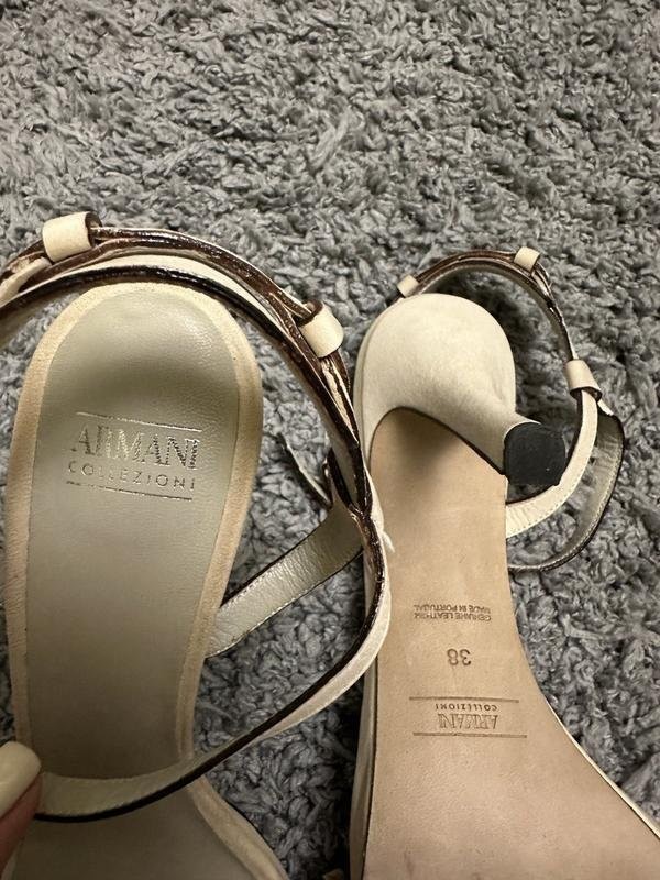 Women Armani Collezioni Heels Beige Nubuck 37.5 #54KM