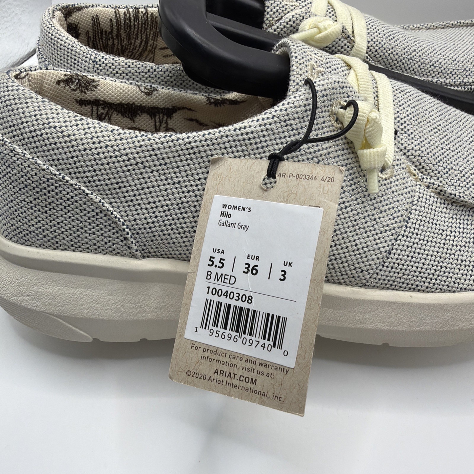 Ariat Ladies Hilo Gallant Gray Shoe New without Box Size 5.5 10040308