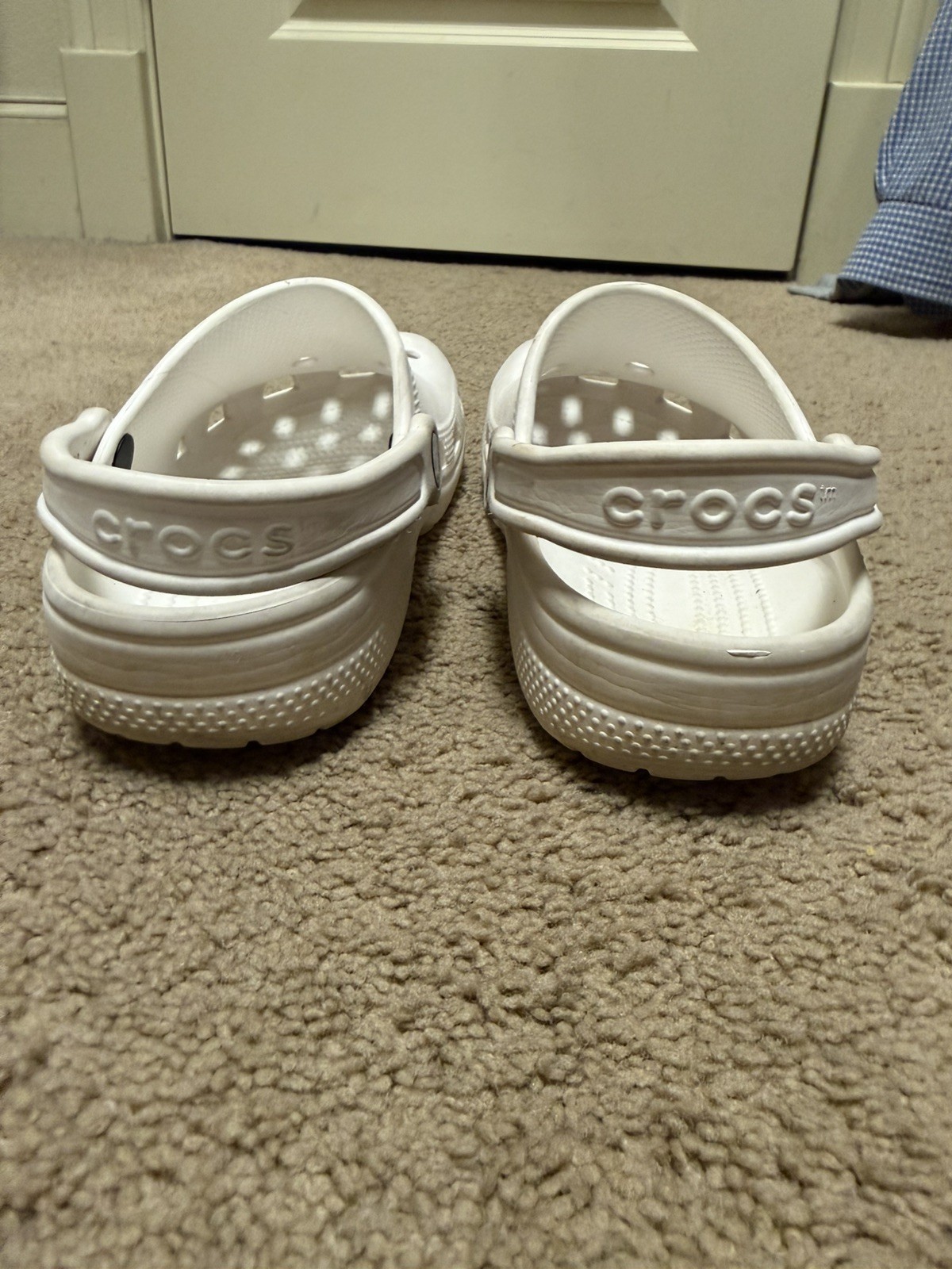 White Crocs Classic Clog Unisex Men sz7 Women Sz 5 Slip On Water Shoes 10001
