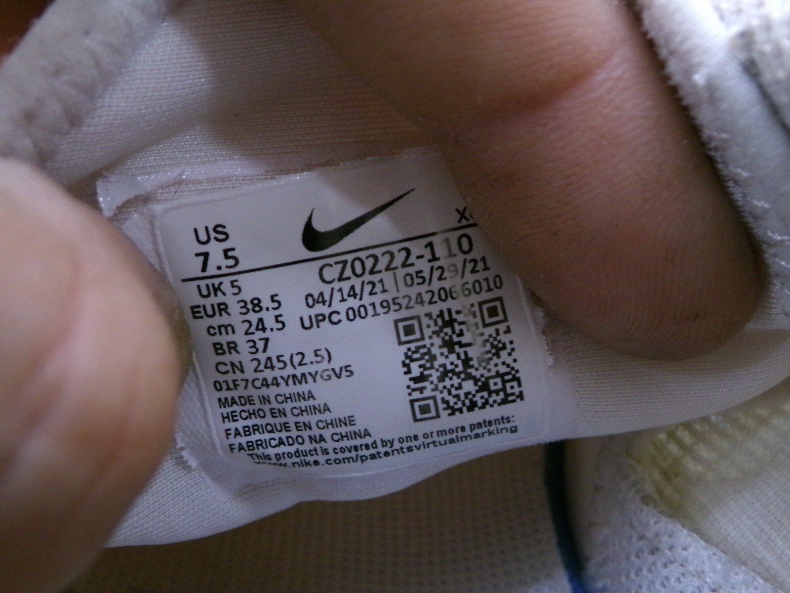 Nike Zoom Vapor Pro HC Women Size 7.5 White Pickleball Tennis Shoes CZ0222-110