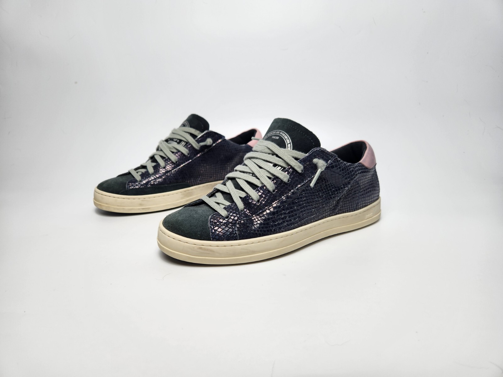 P448 Shoes Womens 7.5 John Sneakers You Can Surf Later Navy Blue Pink