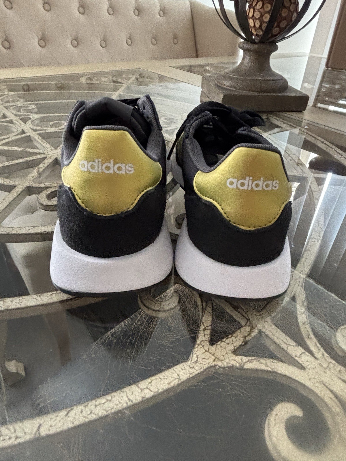 Size 6.5 – Adidas Run 60s 2.0 Black/ Gold! Color Sold Out In Most Locations