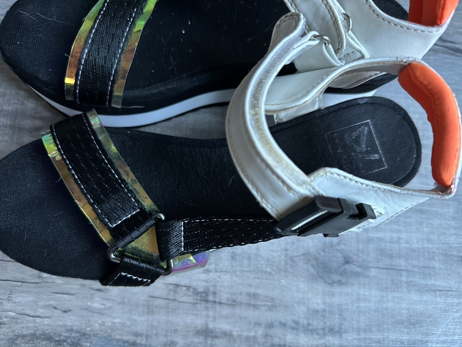Dirty Laundry Platform Sandals Size 6.5 US Black/Bright Multi Color Comfort