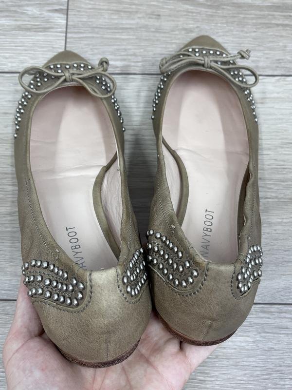 Women Navyboot Heels Khaki Leather 37