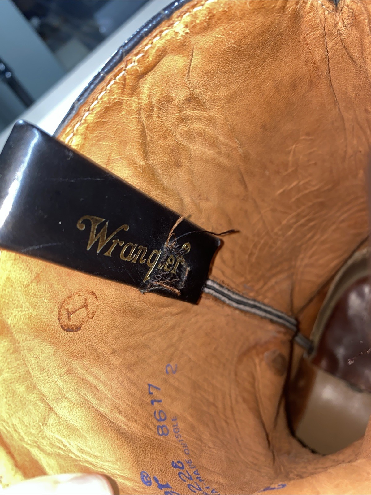 VTG Women’s Wrangler Black Cowboy Boots Size 8.5 M MADE IN USA See description