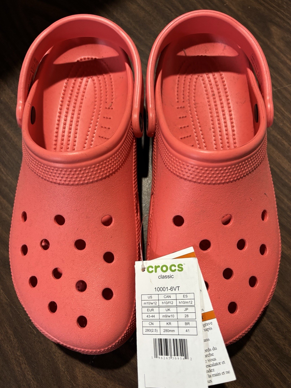 Crocs Classic Clog 12 Women 10 Men (10001-6VT) Unisex