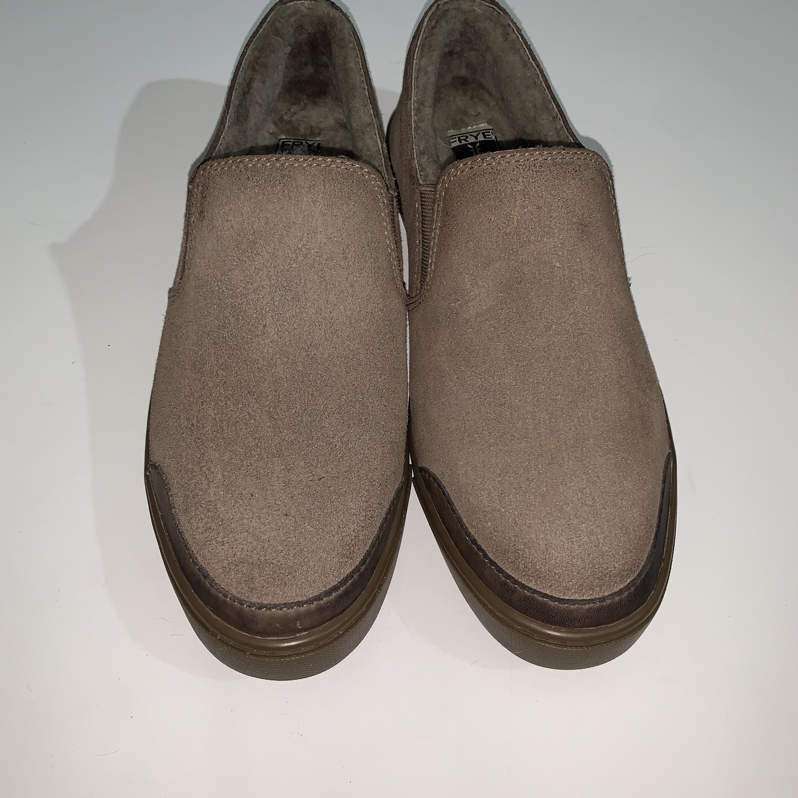 Frye Gemma Loafer Women’s 9 Brown Suede Shearling Lined Comfort Sneaker Shoes