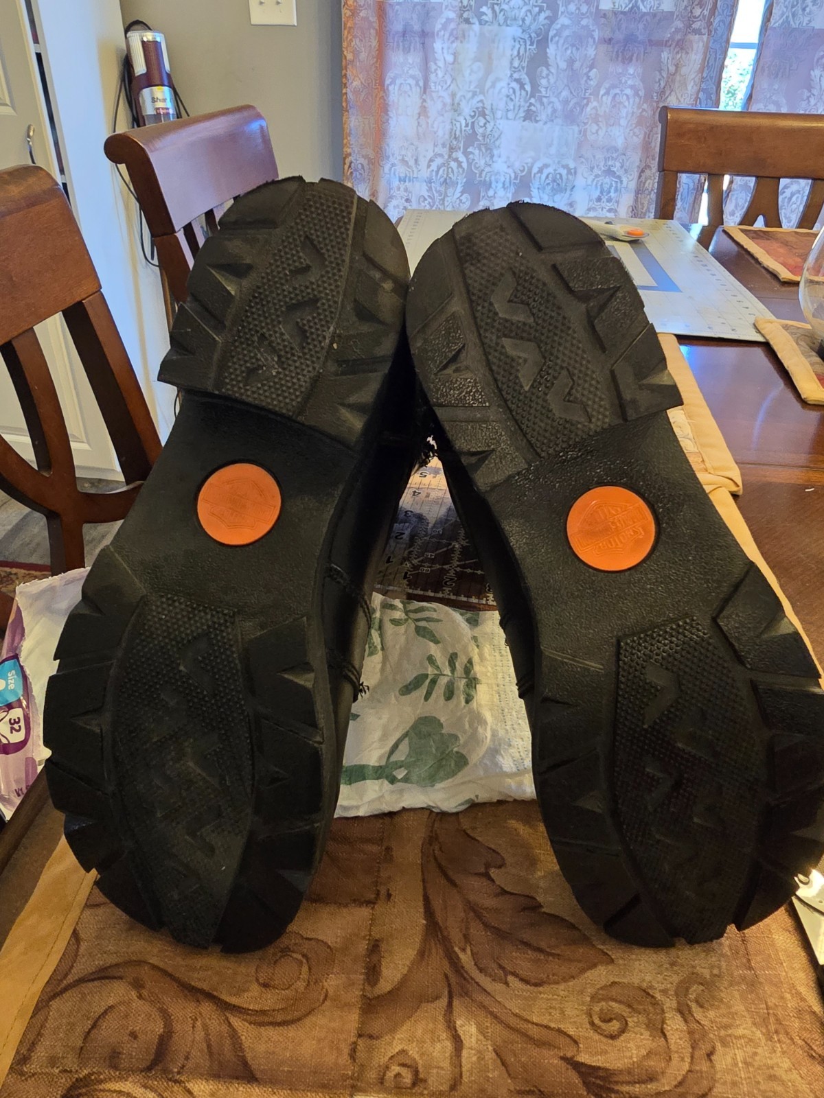 Womens Harley Davidson Size 7.5 Black Lace Up Motorcycle Boots