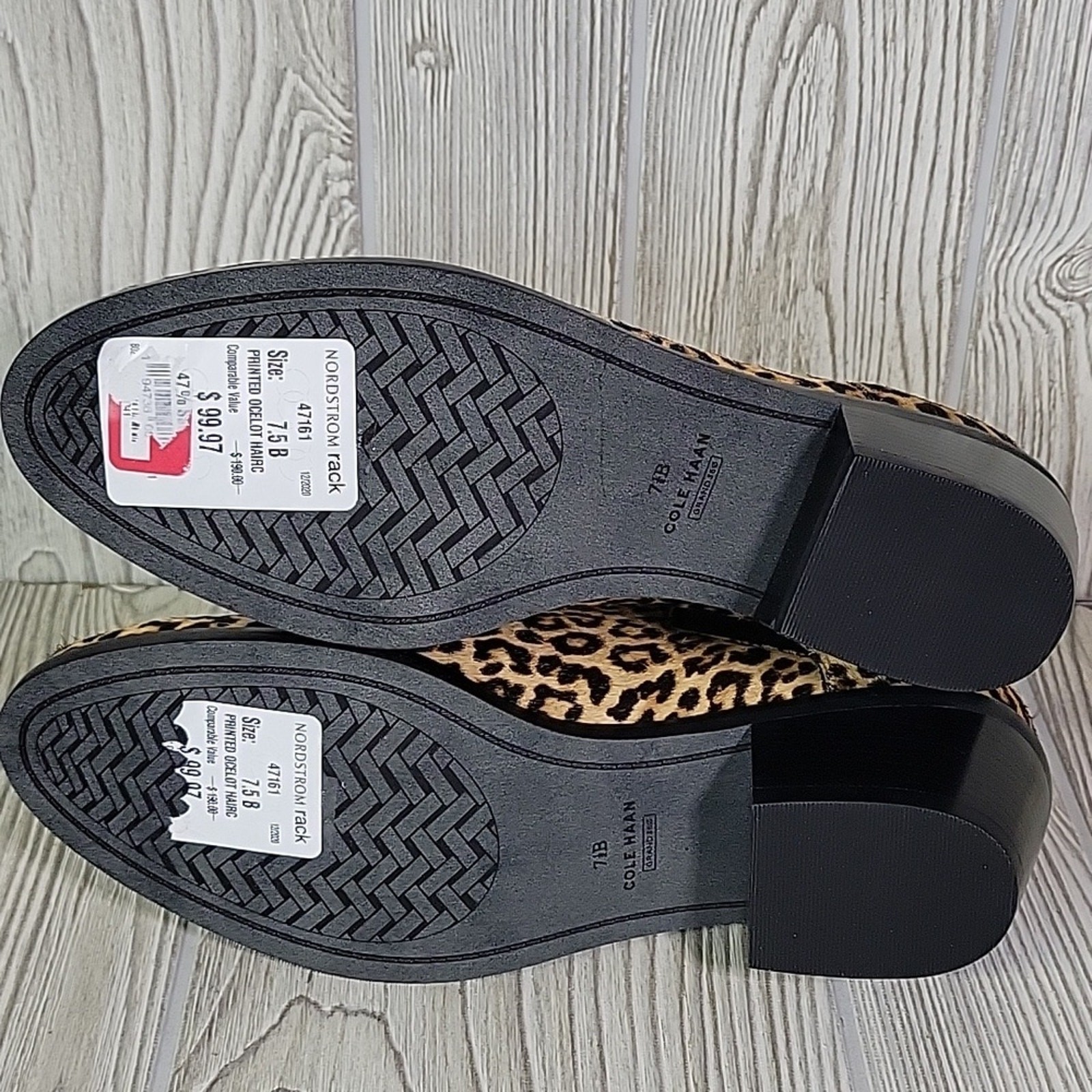 Cole Haan Grand 360 Gia Animal Print Calf Skin Ankle Boots Womens Size 7.5 NEW