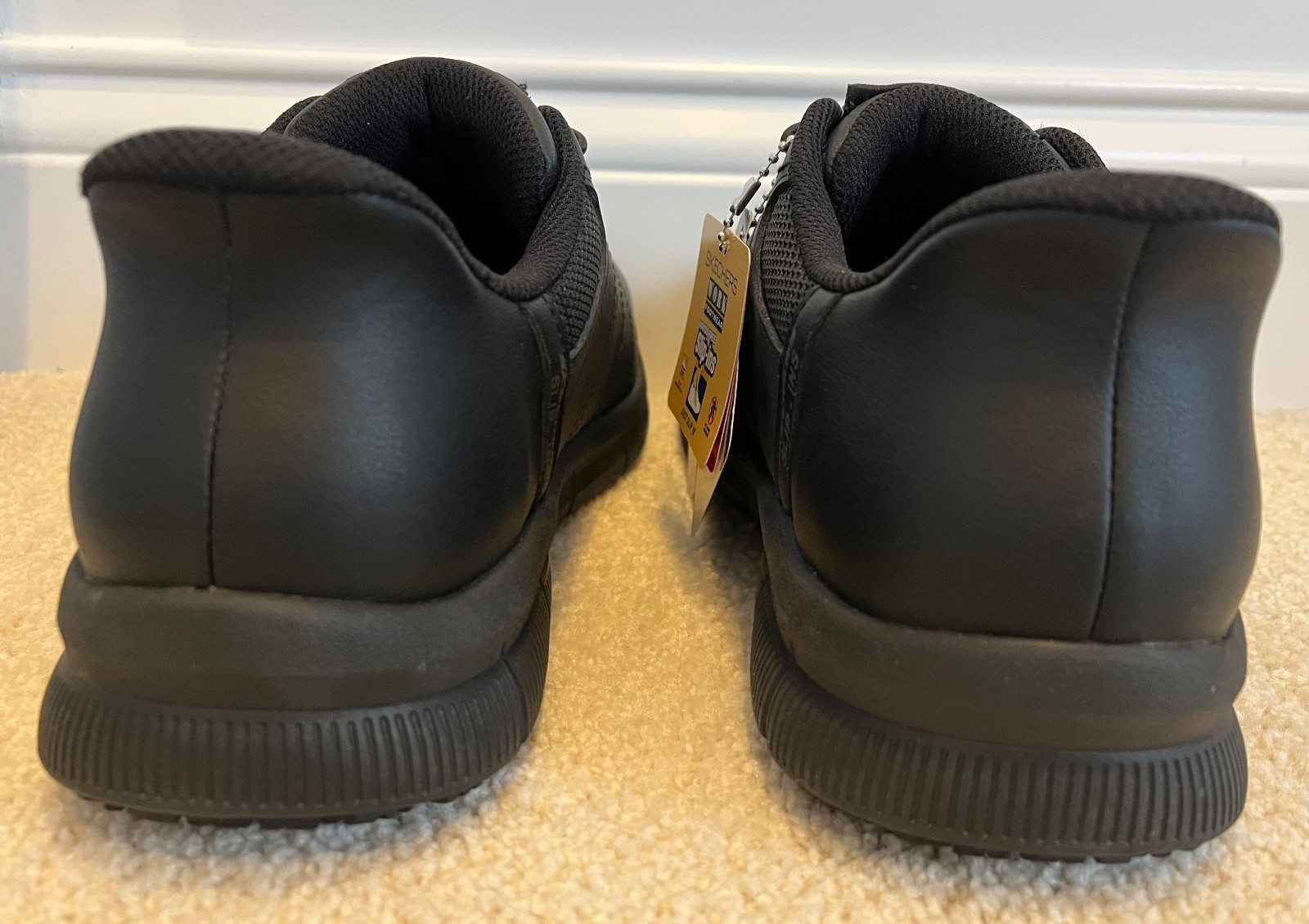 NWT Skechers Slip-ins Work Women’s Wide Shoes Black Memory Foam Slip Resist $70