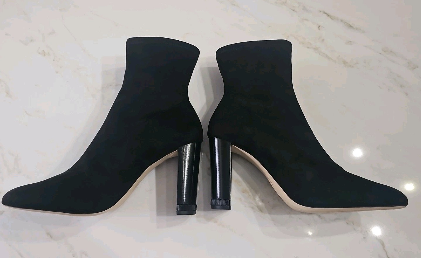Michael Kors Women Mandy Ankle Sock Bootie Suede Black PV18G Size 11M EUC