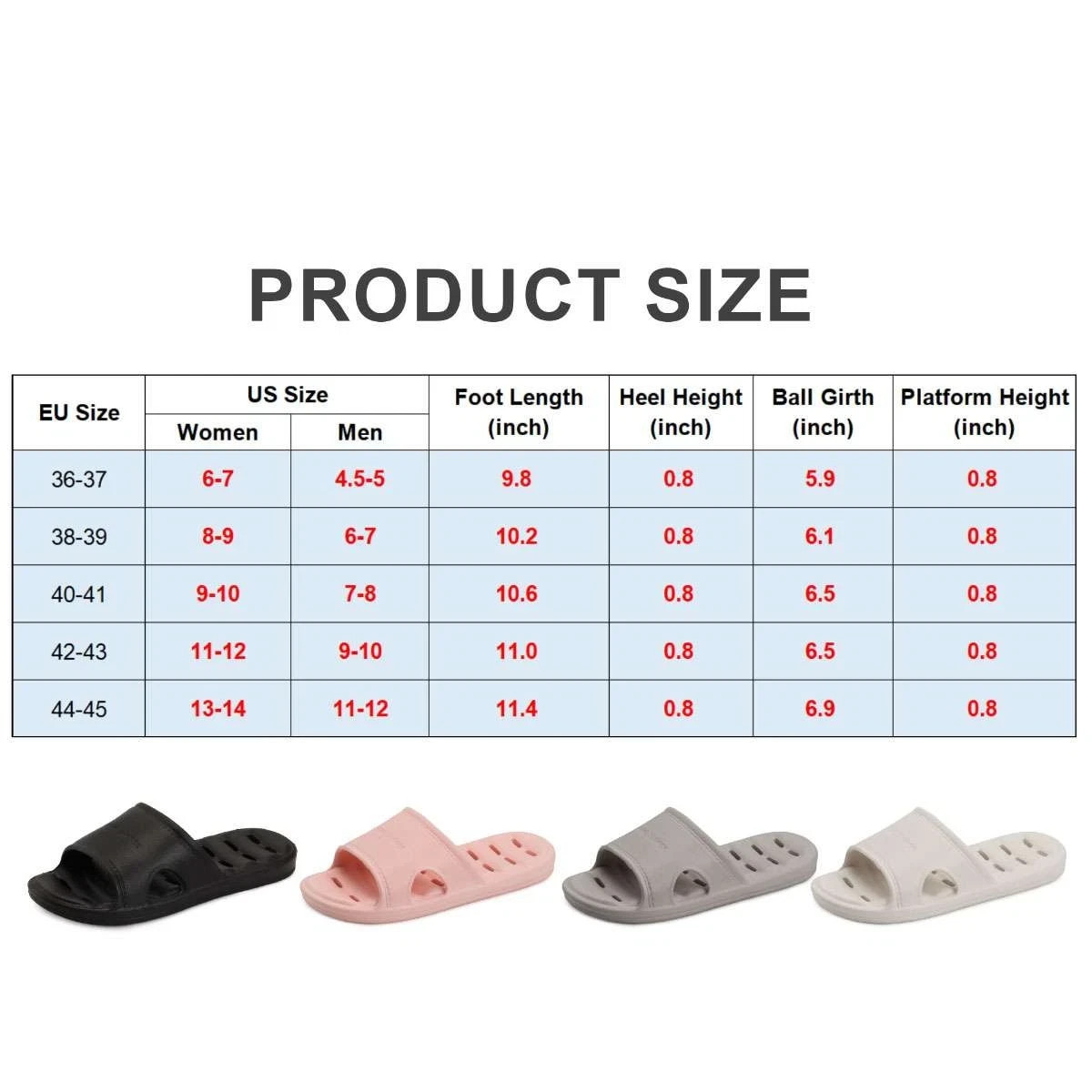 Womens Mens Soft Slippers Bath Shower Non-Slip Bathroom Sandals Outdoor Shoes