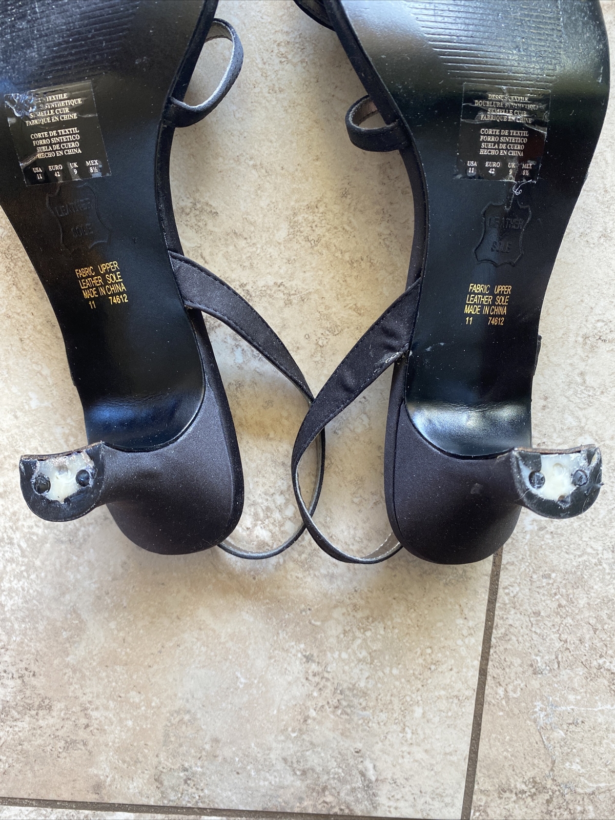 Women Unlisted heels. Size 11. Worn Once. Needs New Heels (see Pic)