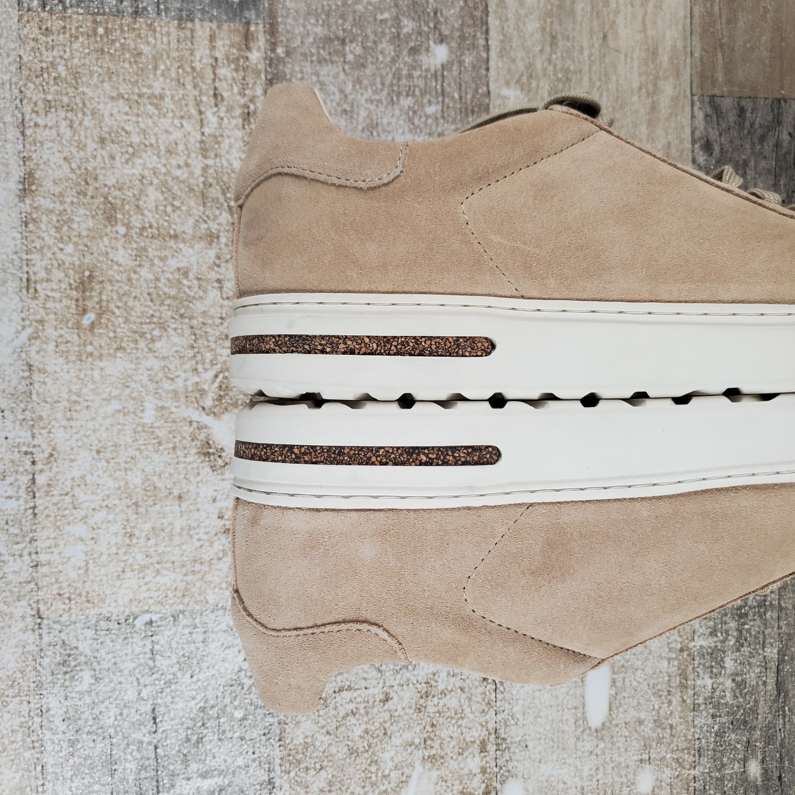 Birkenstock Bend Low Womens Shoes Sz 10 Athletic Sandcastle Beige Suede Sneakers