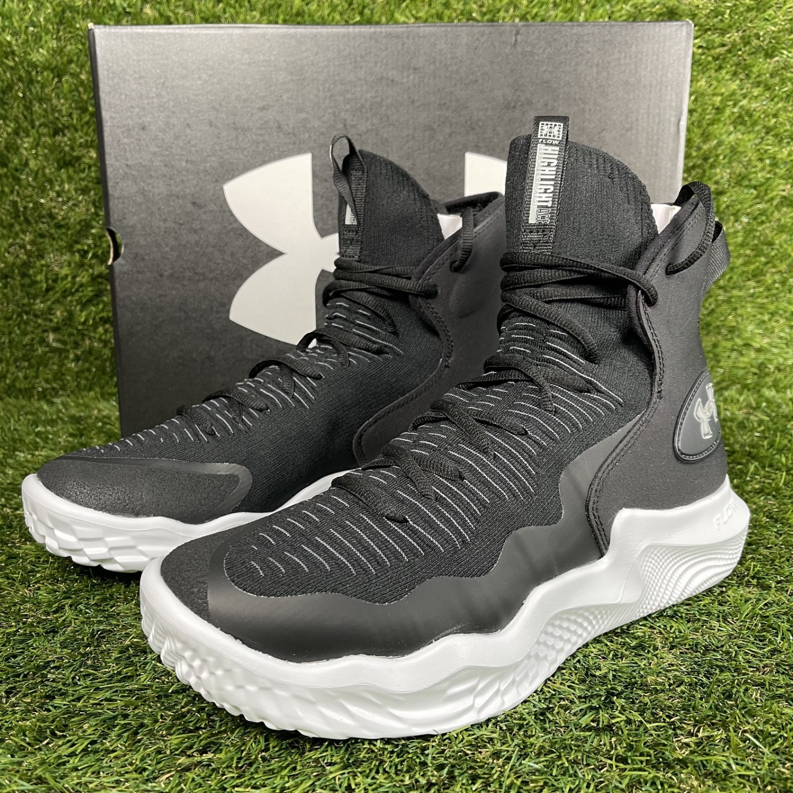 Under Armour Flow Highlight Ace Women’s 12 Volleyball Shoe High Top Black NIB