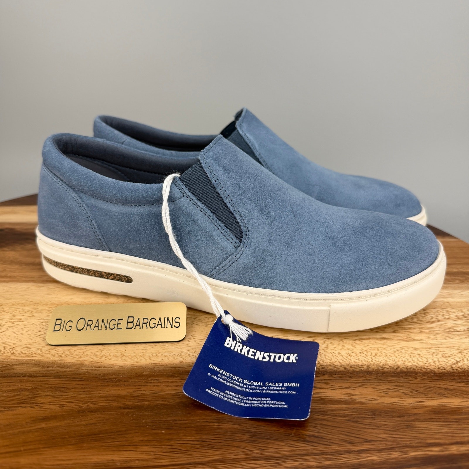 Birkenstock Oswego Suede Leather Blue Slip On Women’s 7 (EU 38) Narrow Sneakers