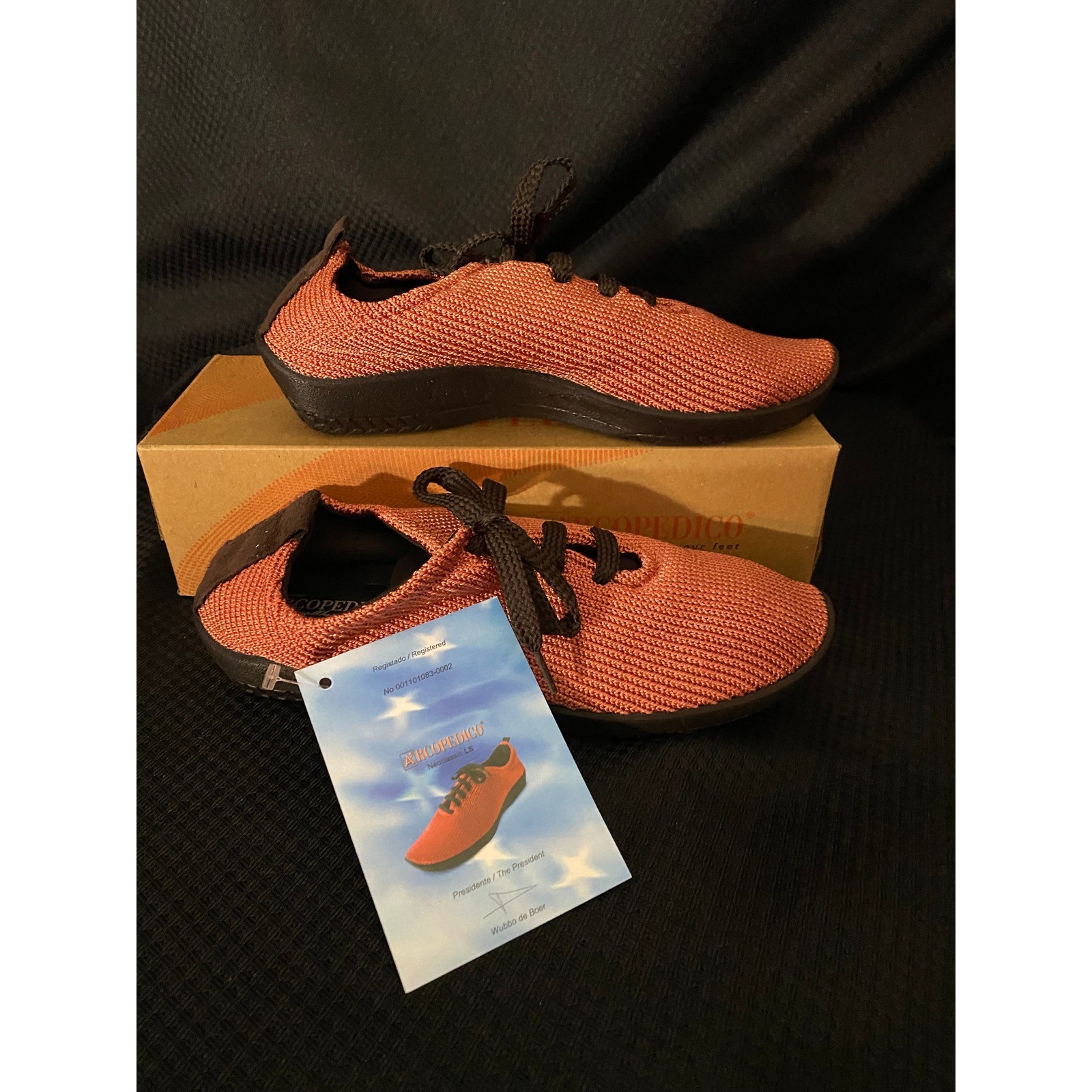 Arcopedico LS Brick Knit Lace Up Comfort Shoes Sneakers Size 38 NEW