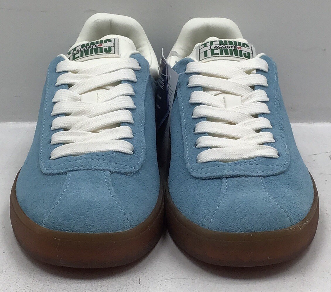 Lacoste Women’s Baseshot Leather Sneakers In Light Blue US Size 5