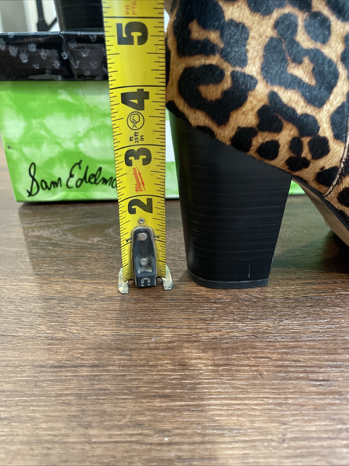 Sam Edelman Women’s Size 7 Calf Hair Leopard Print Boots