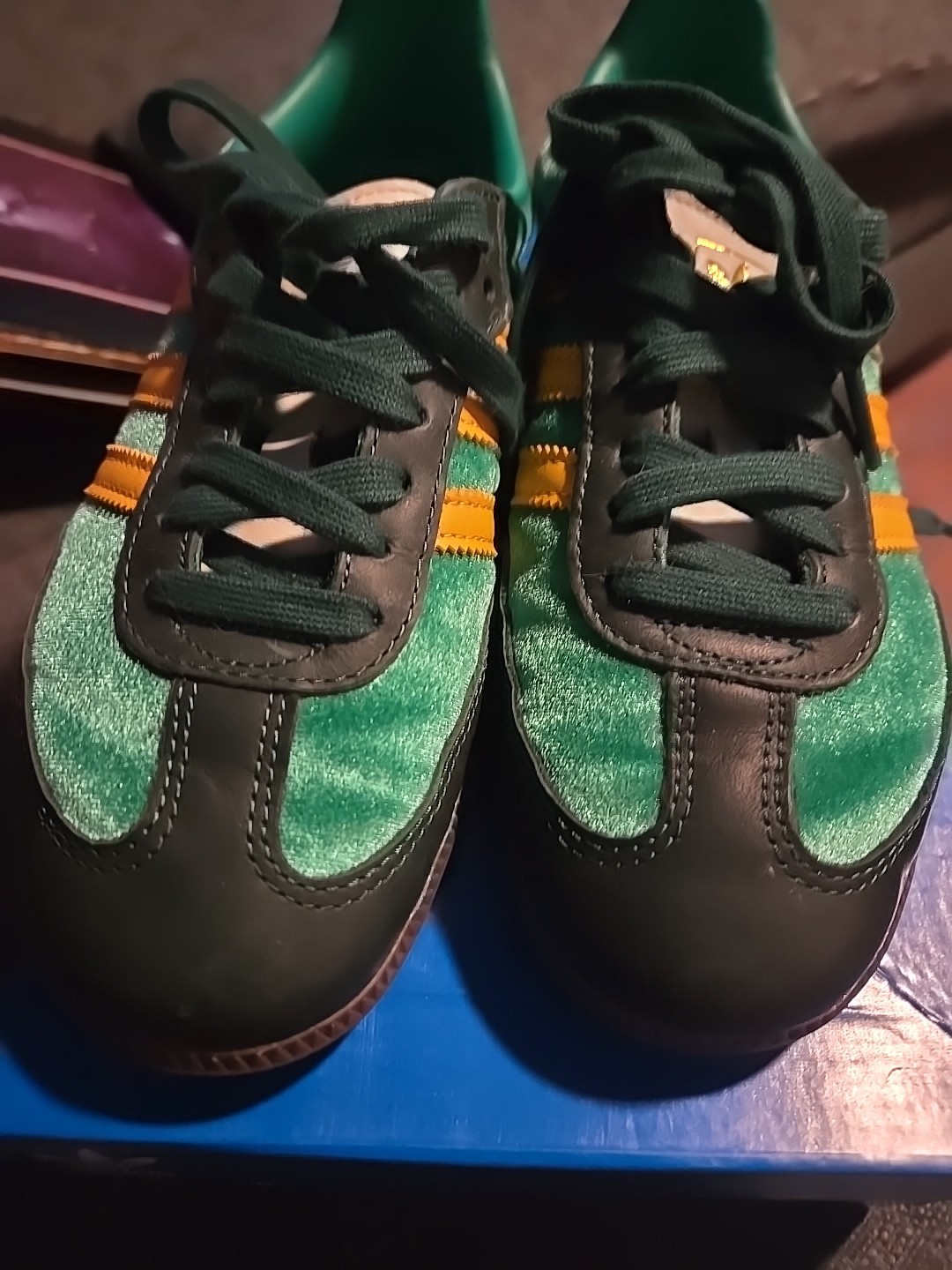Size 6- Adidas Samba OG W Court Green Preloved Yellow Women’s JI2681