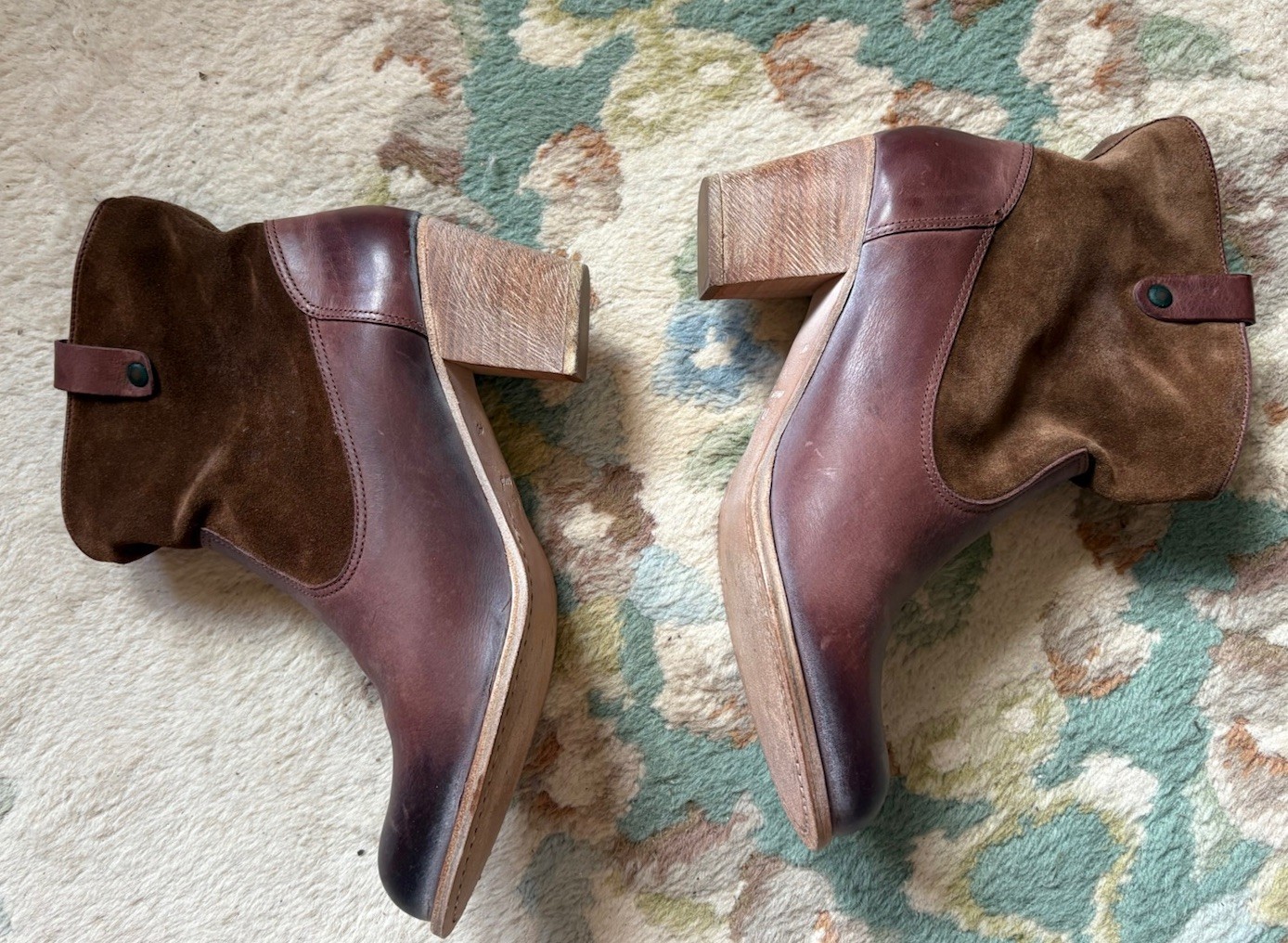 n.d.c. made by hand L Suede Leather Boots Ndc Pull On Chelsea 40 9.5