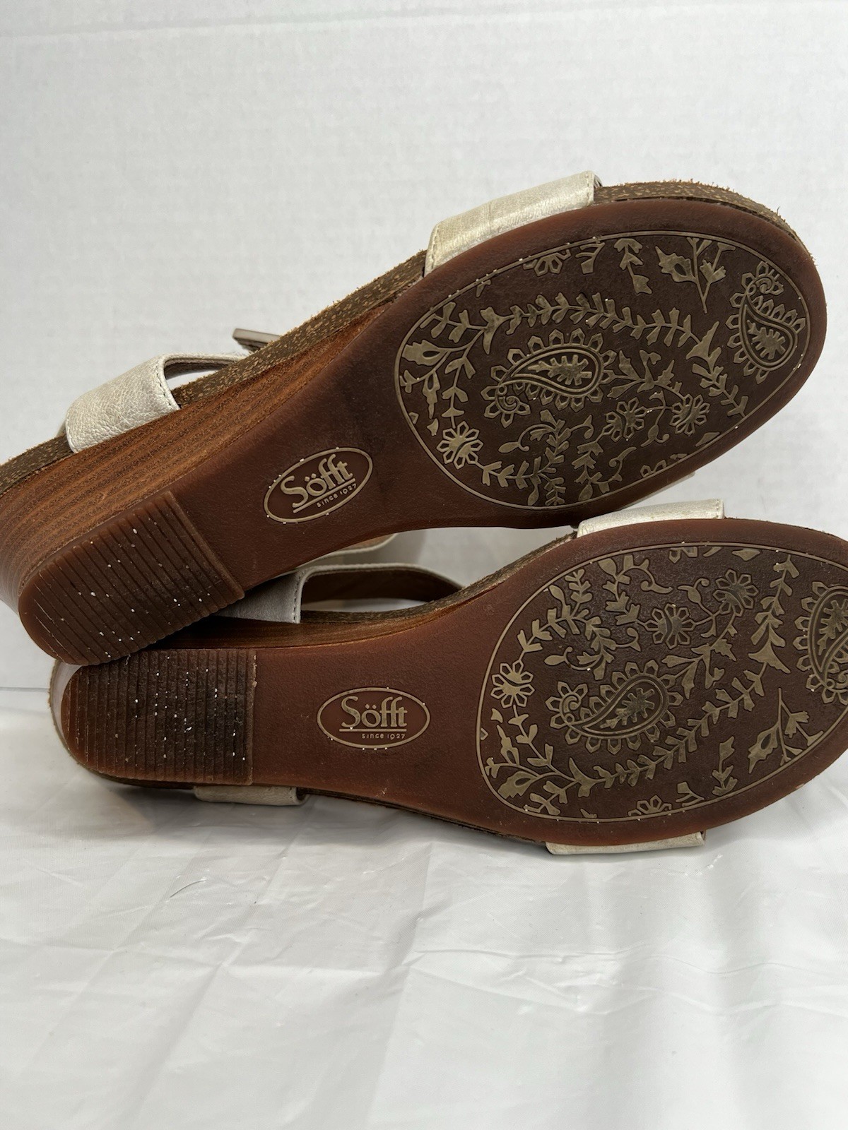 Sofft Verdi Wedge Adjustable Straps Stone Taupe Sandals Women’s Size 9