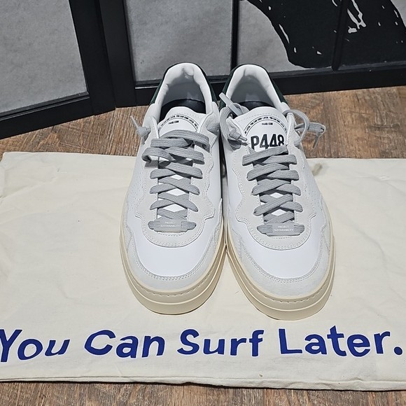 P448 x Project Sustainability White/Gray/ Sneakers Size 40 New