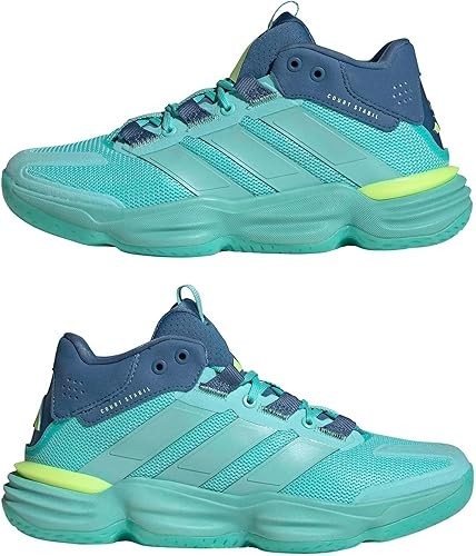 adidas Women’s Court Stabil Volleyball Sneakers Shoes Flash Aqua Size 8