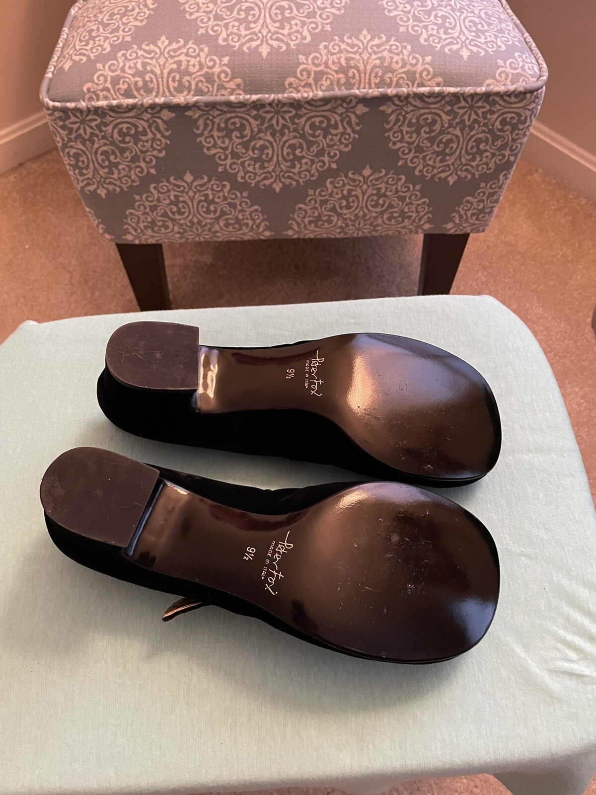 Peter Fox Black Suede Maryjanes size 9.5