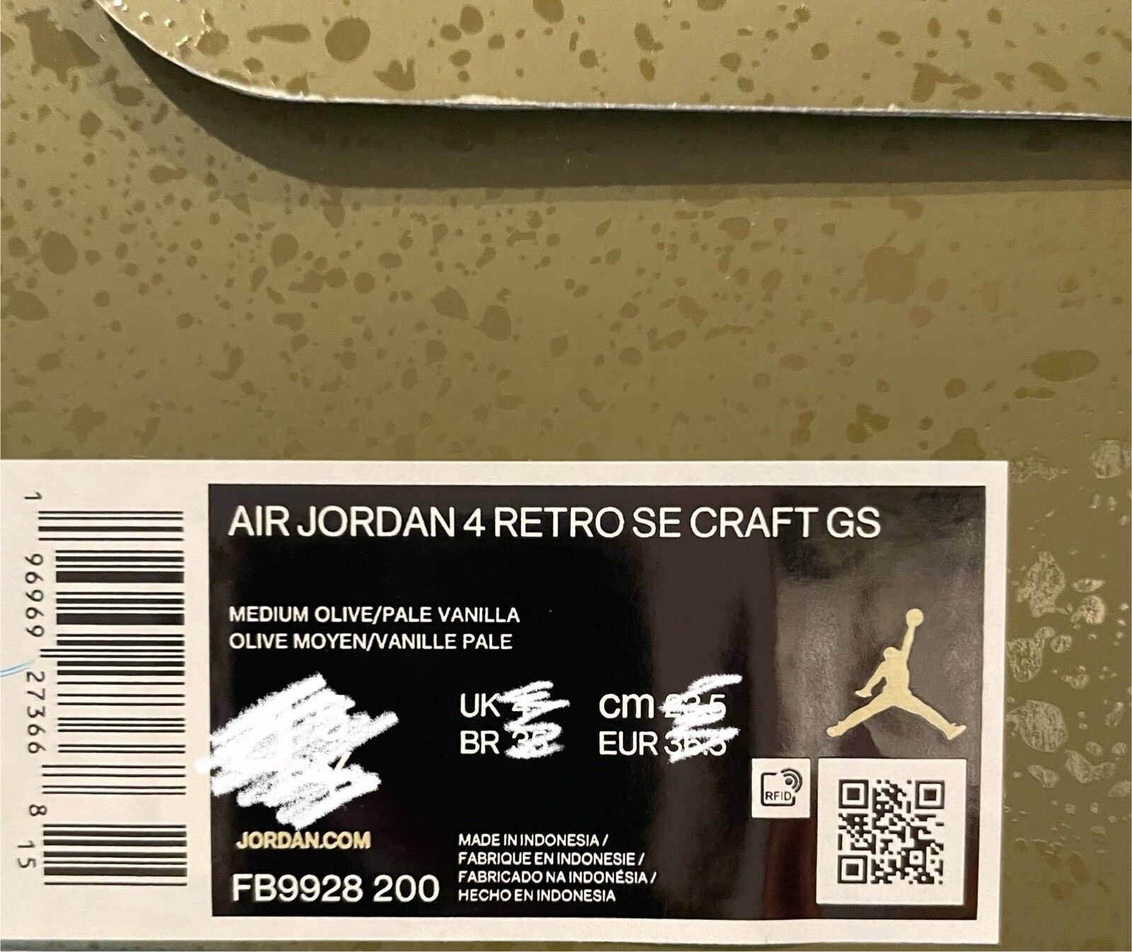 Air Jordan 4 lV Retro SE ‘Craft – Olive’ Youth sz 4.5Y 5Y NEW!