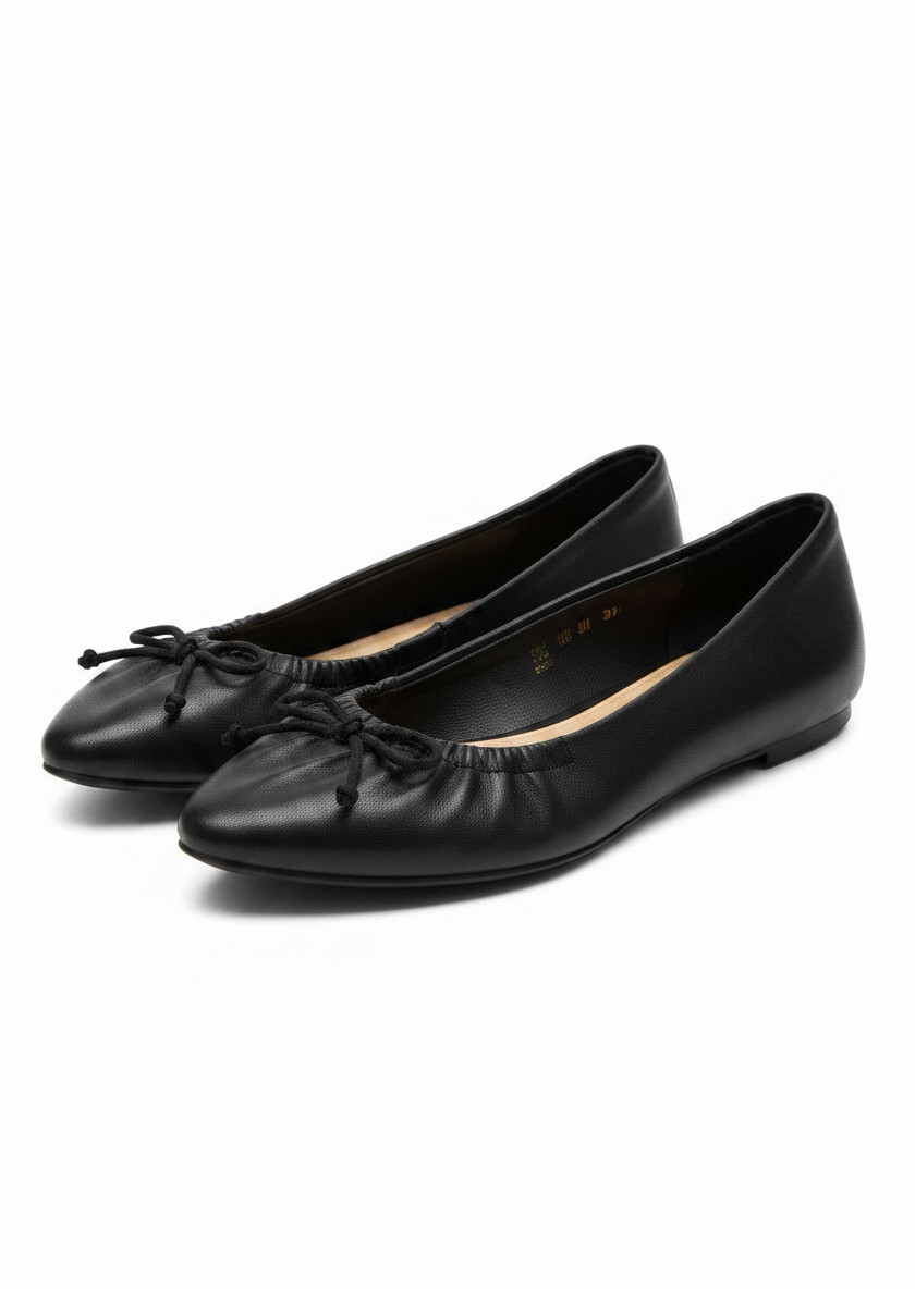LC Lauren Conrad Women’s 9.5 Black Ballet Flats Bow Pointed Toe Memory Foam