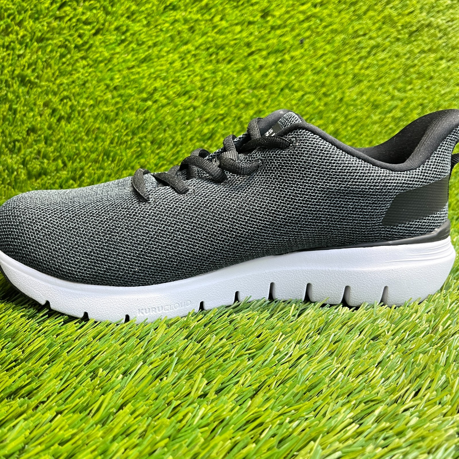 Kuru Flex Via Womens Size 7.5D Black Gray White Athletic Running Shoes Sneakers