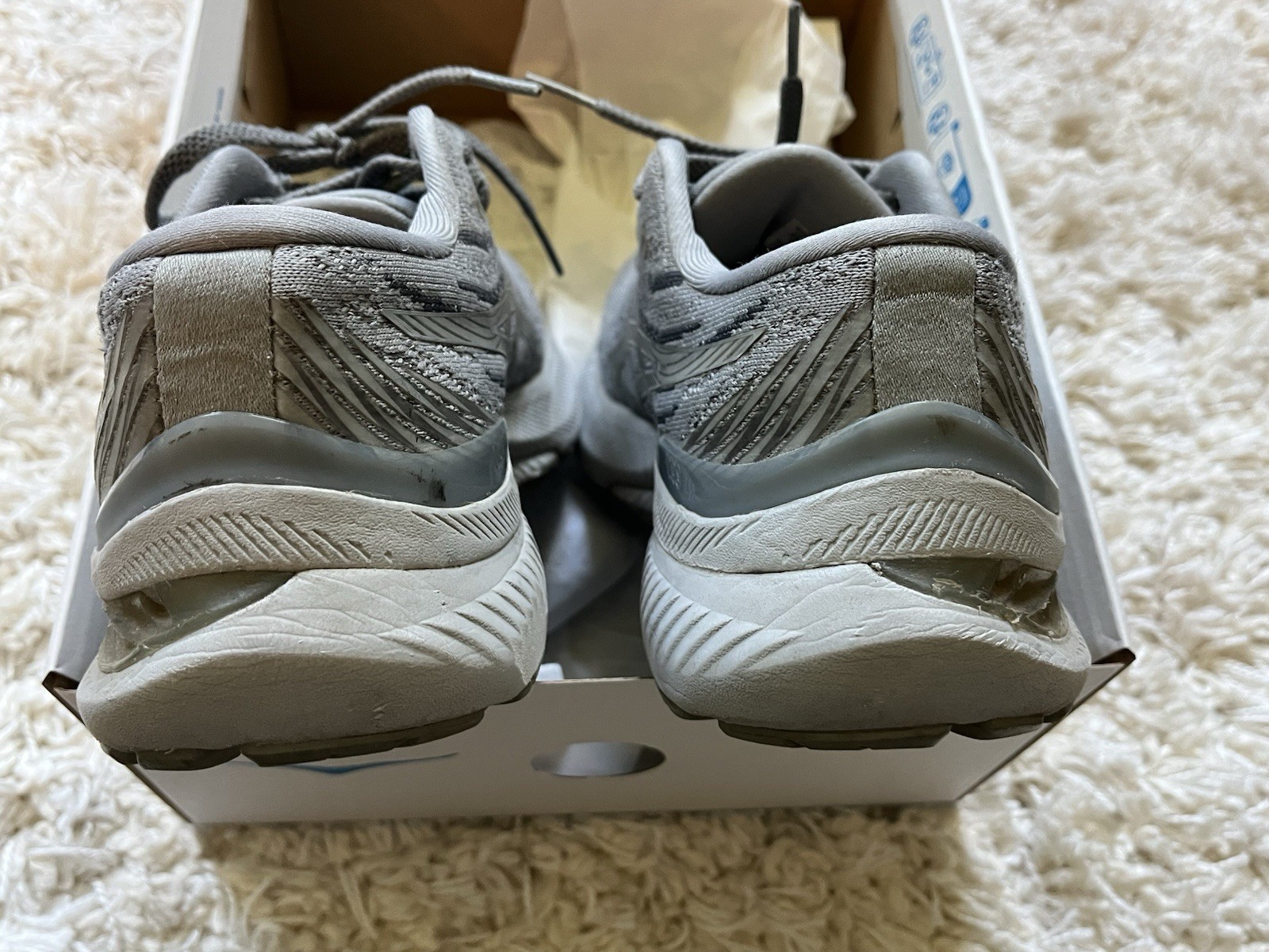 ASICS Gray/White Athletic Sneakers Low Top Lace-Up Rubber Sole 1012B272